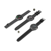 Premium Haino Teko Germany TOP 3 Full Screen Real AMOLED Display Series 9_3 Pair Straps Wireless Charger and Pen Designed For Unisex Adults_Black