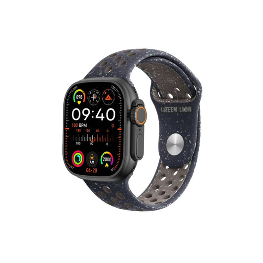 Green Lion Ultra Active Smart Watch (Midnight Sky Nike Sport+ Nylon) with 10 days standby, Bluetooth 5.0 and Double Tap Function_Black