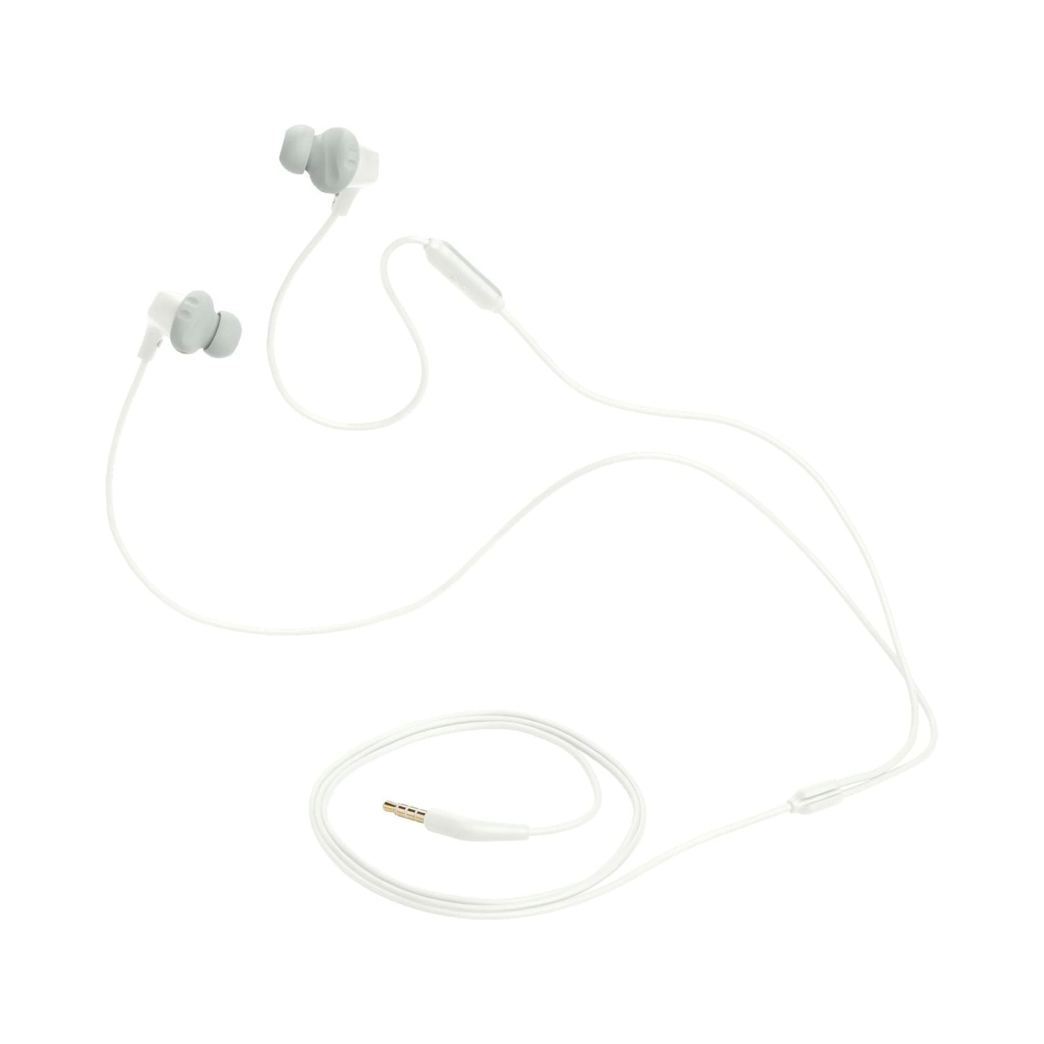 JBL Endurance Run 2 Waterproof Wired Sports In-Ear Headphones, Fliphook Desigh, Flexsoft Technology, IPX5 Sweatproof, Hands-Free Calls, Magnetic Buds - White