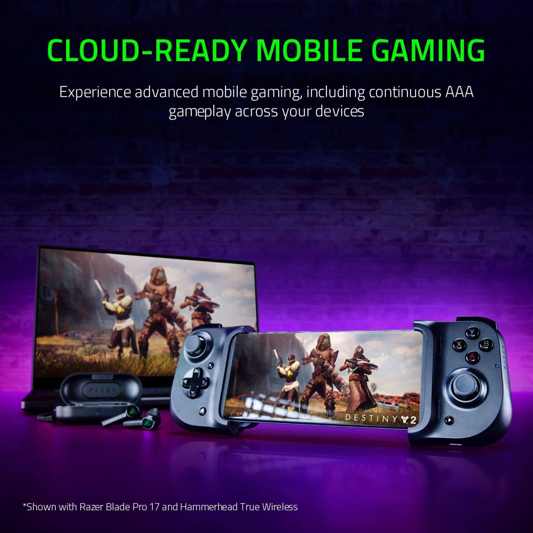 Razer Kishi - For Android: Universal Gaming Controller for Android with USB Type C, Ergonomic Design - RZ06-02900100-R3M1 - Black