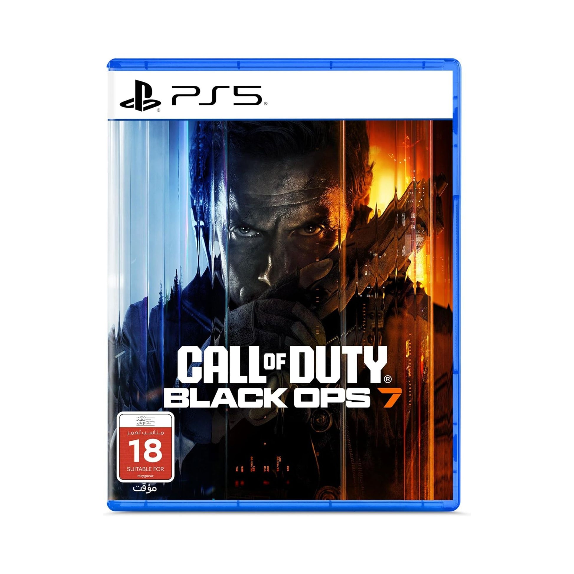 Game case for 'Call of Duty: Black Ops 7' on a PS5 console