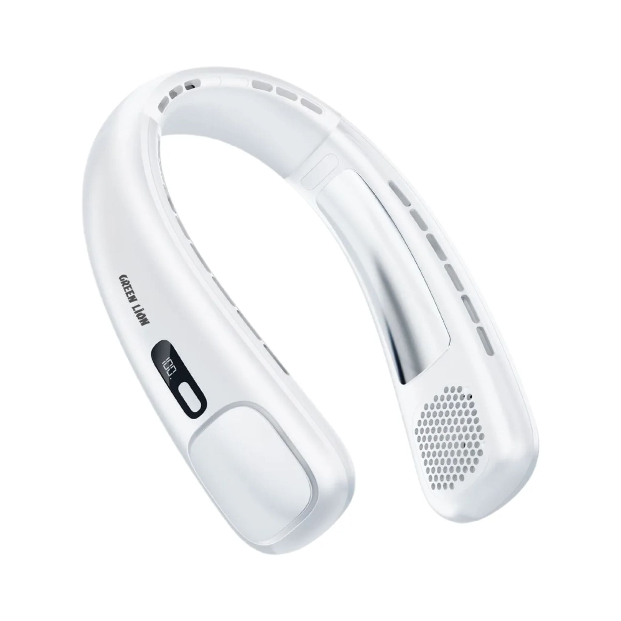 Green Lion Neck Flex Portable Neck Fan - White