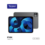 Telzeal P104 10.1" Android 13 Tablet – 1TB Storage, 16GB RAM, 13MP + 8MP Cameras, 10000mAh Battery with Keyboard & Mouse Accessories -Grey