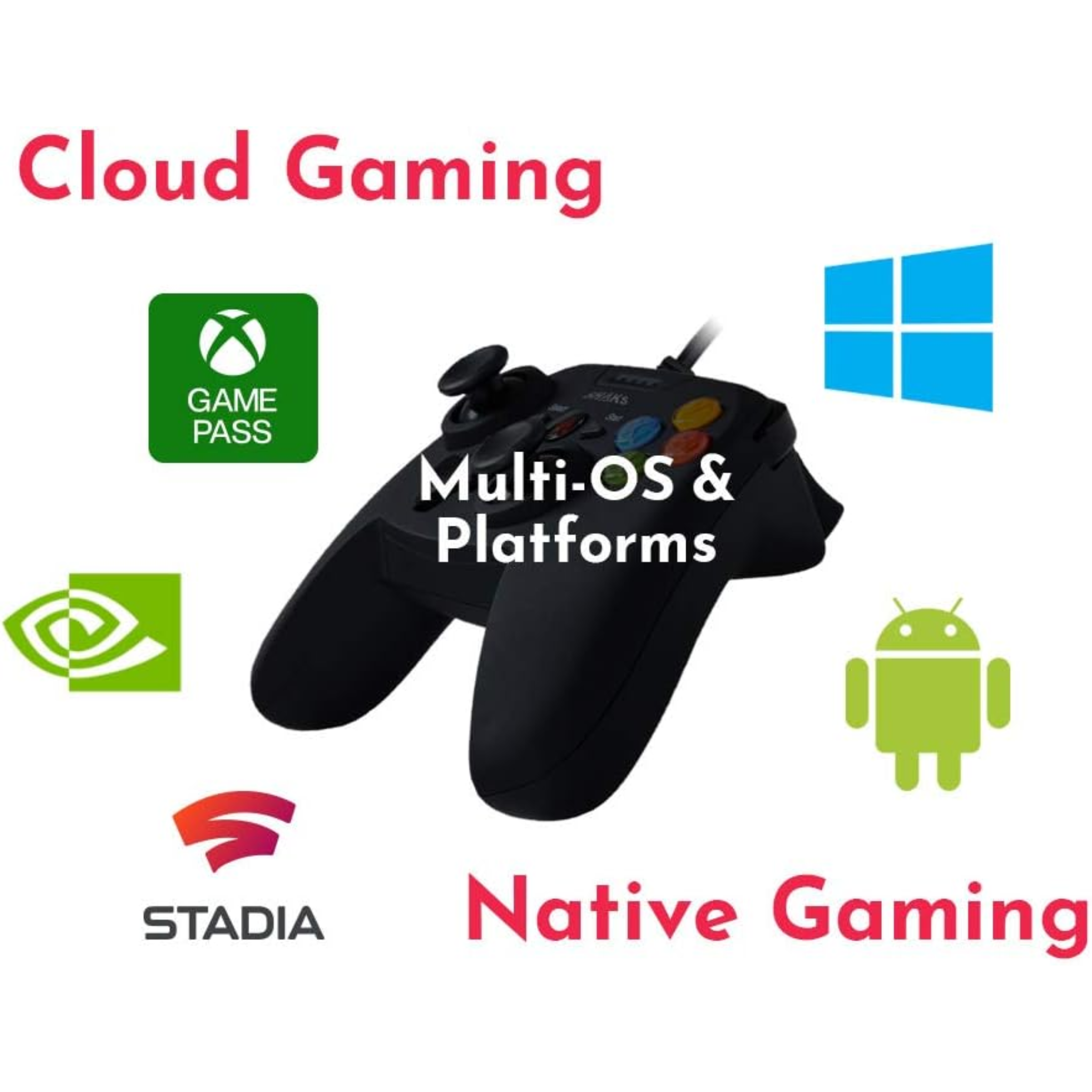 Shaks S0 Wired Game Controller Gamepad for PC (Windows 10/8/7),PS3, Android & Steam, 6.5ft USB cable