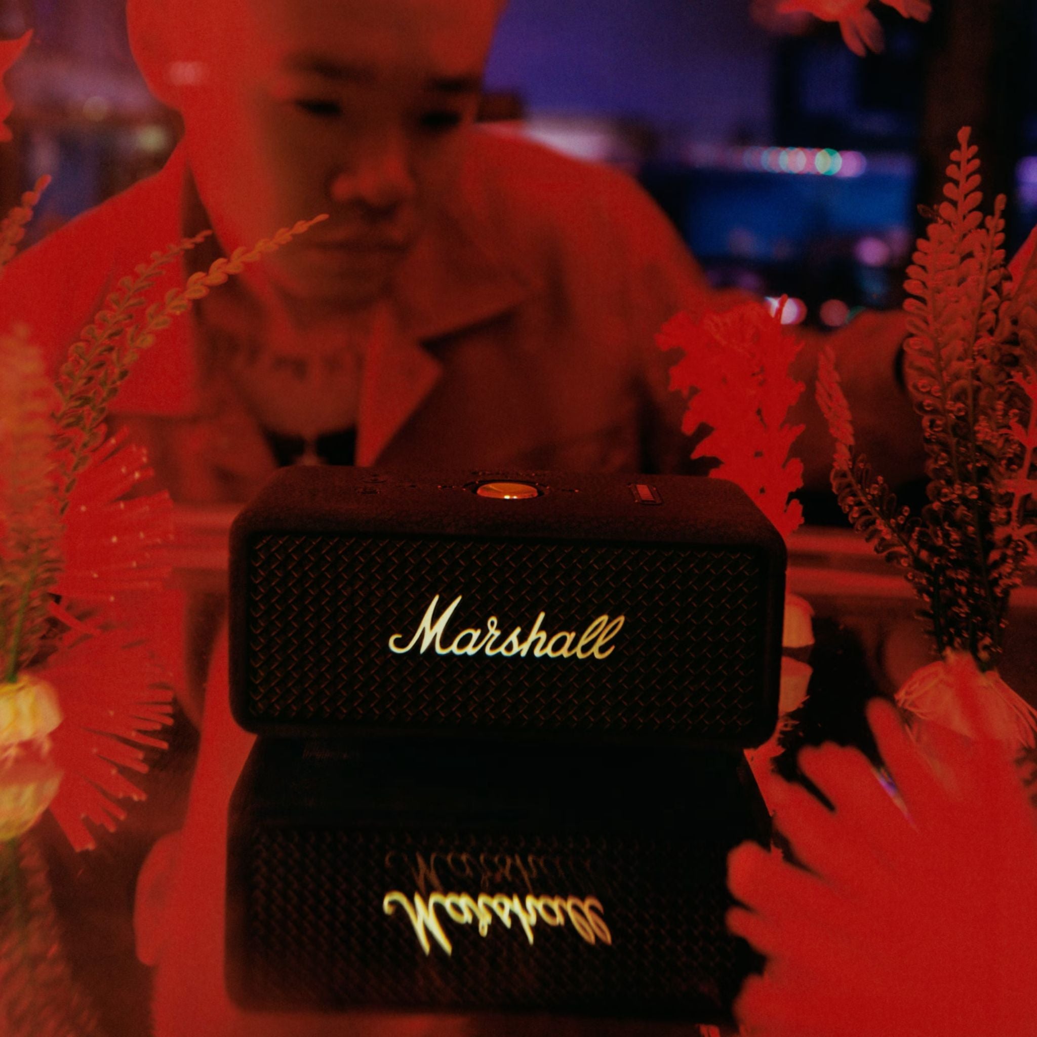 Marshall Emberton III Compact Portable Wireless Speaker with More than 32 Hours of Playtime, IP67 Water Resistance Level, Bluetooth Version 5.3, Built-in Microphone - Black / Brass