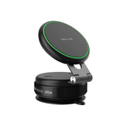 Green Lion GX-41 Suction Phone Holder with 1kg Adsorption Force, Magsafe Compatible, Swivel Lock Base, Wide Compatibility, Aluminum Alloy Arm, Foldable & Adjustable - Black