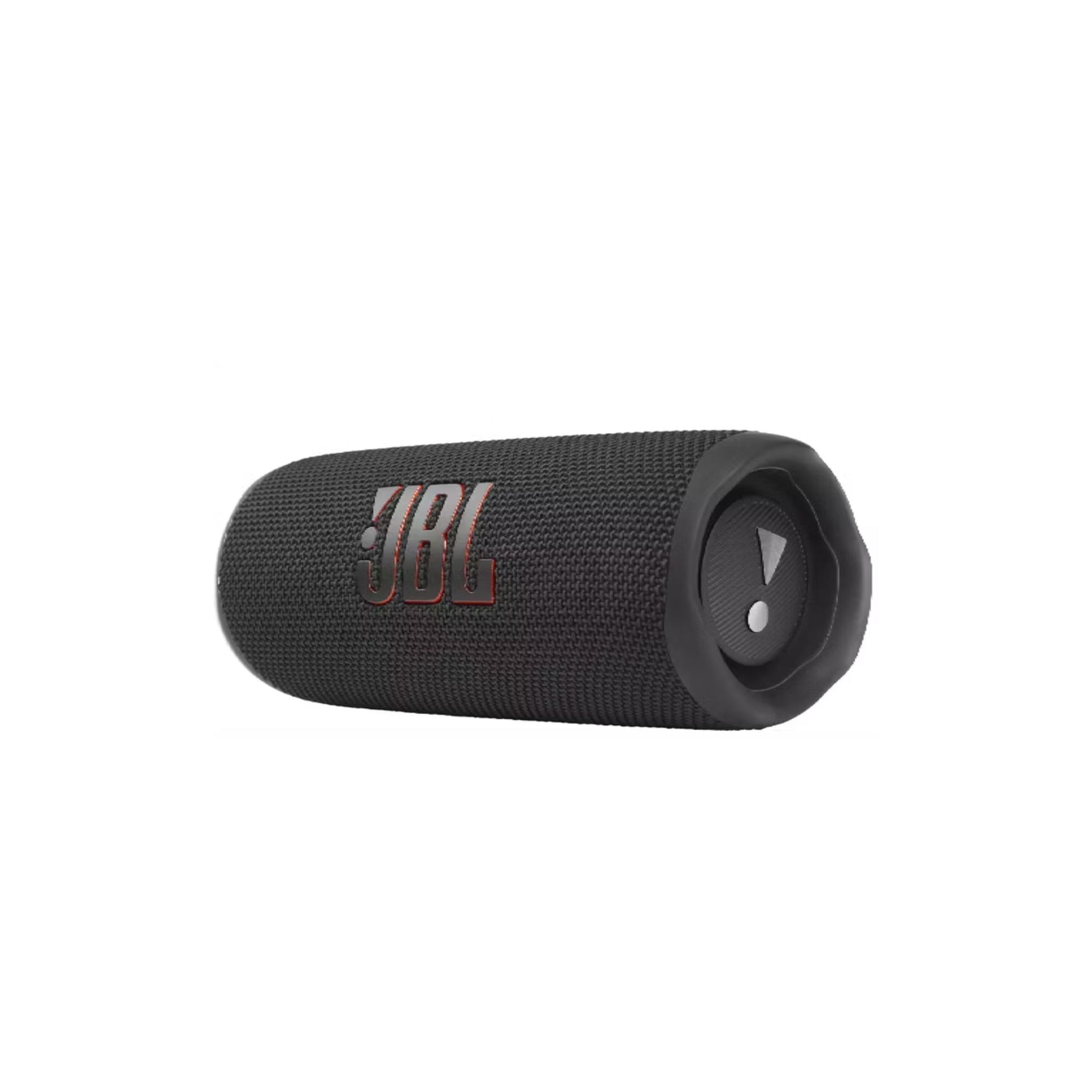 Black JBL speaker on a white background