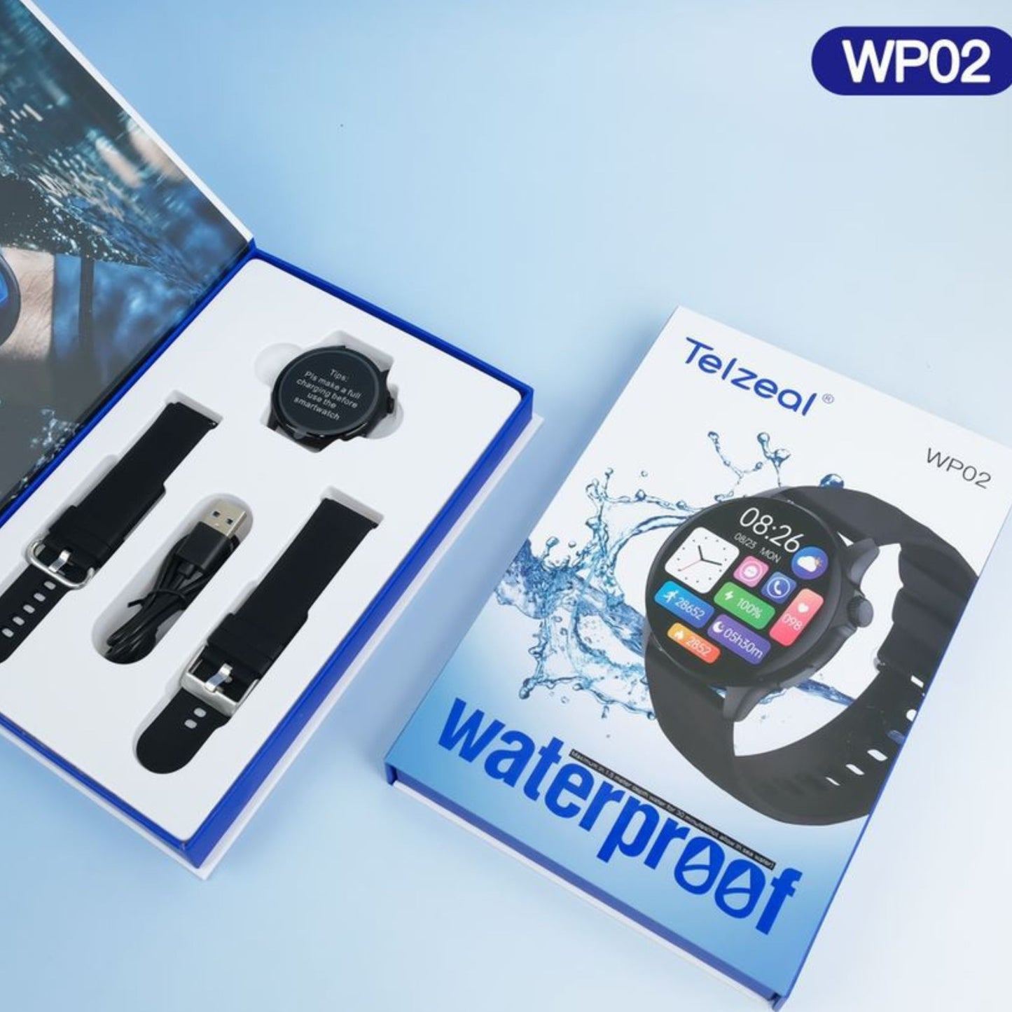 TELZEAL WP02 Smart Watches With Waterproof_Gold