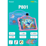 Telzeal P801 Kids Tablet 8-Inch Android 13 with 8GB RAM 512GB Storage, Dual SIM, Dual Camera, 5000mAh Battery | Educational Tablet for Kids with Stylus & Protective Case – Orange