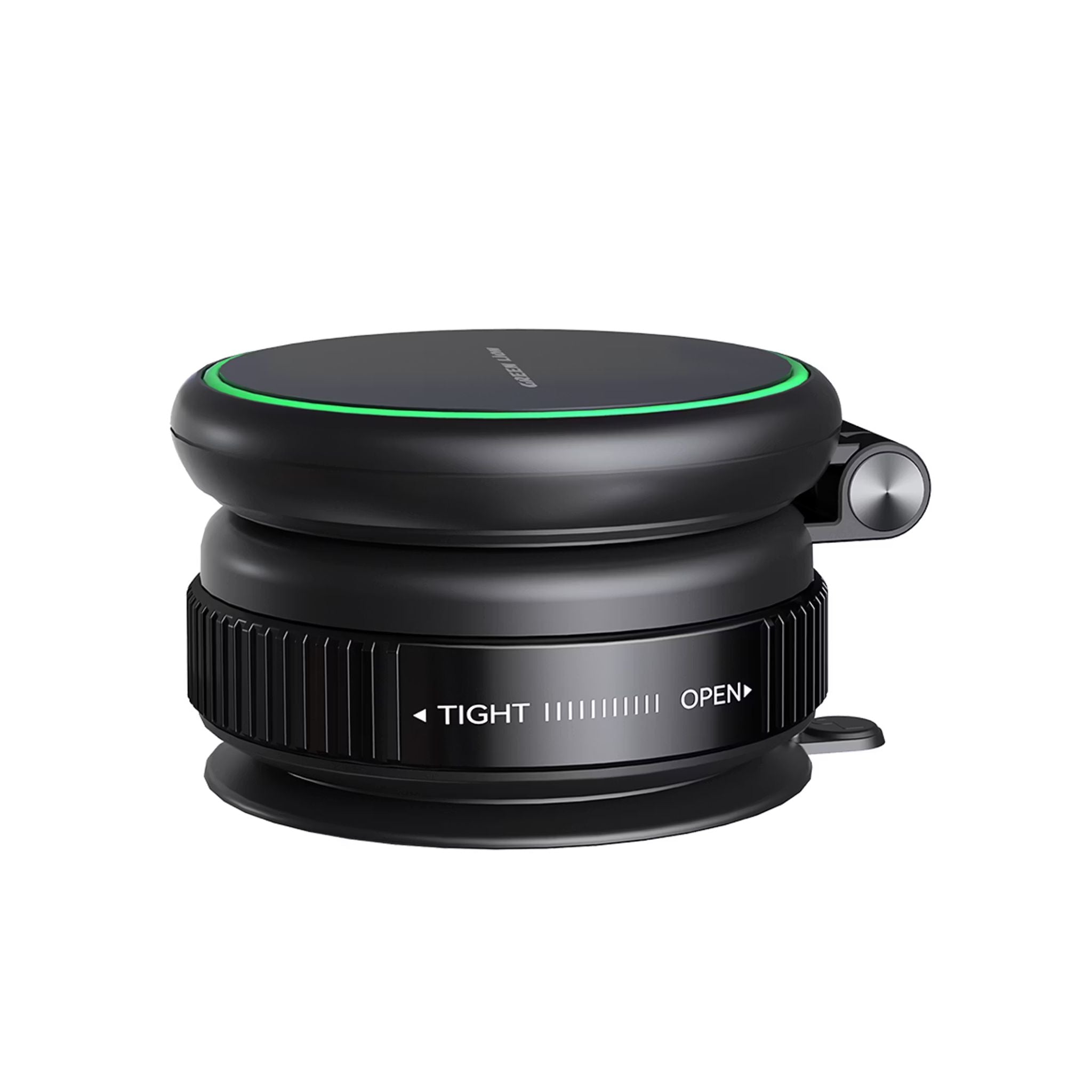 Green Lion GX-41 Suction Phone Holder with 1kg Adsorption Force, Magsafe Compatible, Swivel Lock Base, Wide Compatibility, Aluminum Alloy Arm, Foldable & Adjustable - Black
