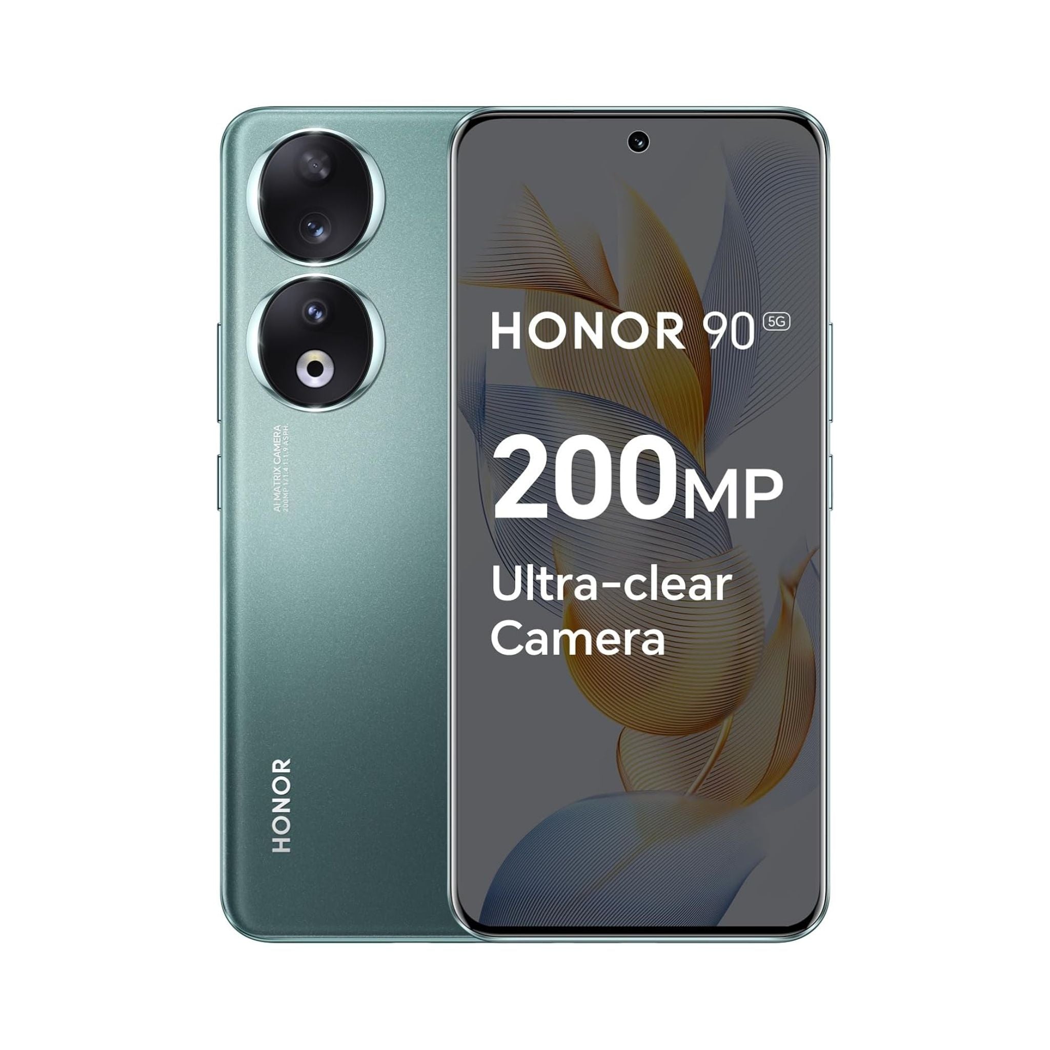 Honor 90 Dual-SIM 256GB ROM + 12 GB RAM (Only GSM | No CDMA) Factory Unlocked 5G Smartphone (Emerald Green) - International Version