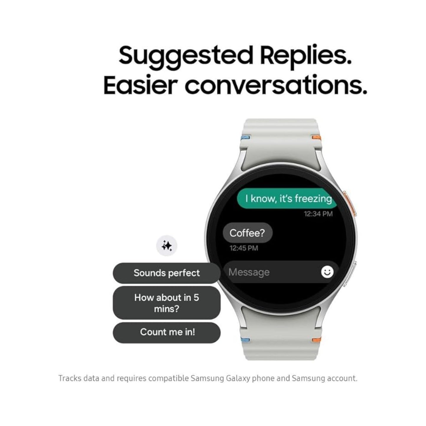 Samsung Galaxy Watch7 Smartwatch 44mm Bluetooth | Super AMOLED Display, 32GB Storage, Sleep Coaching, Fitness Tracker, NFC_Silver