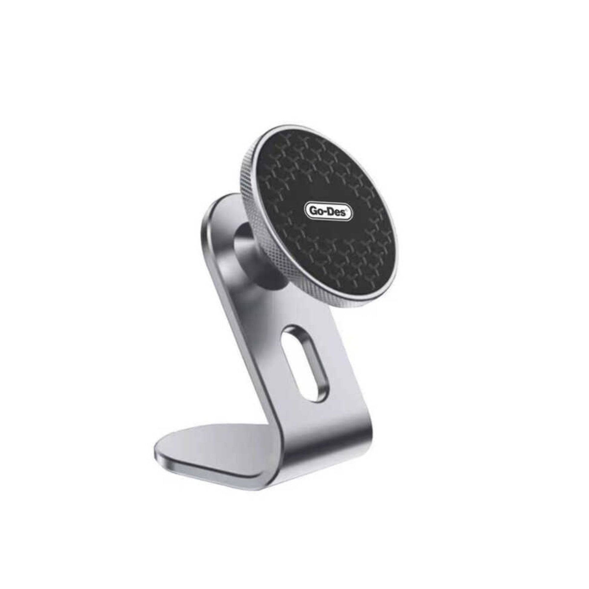 Phone holder with Goos-ee branding on a white background