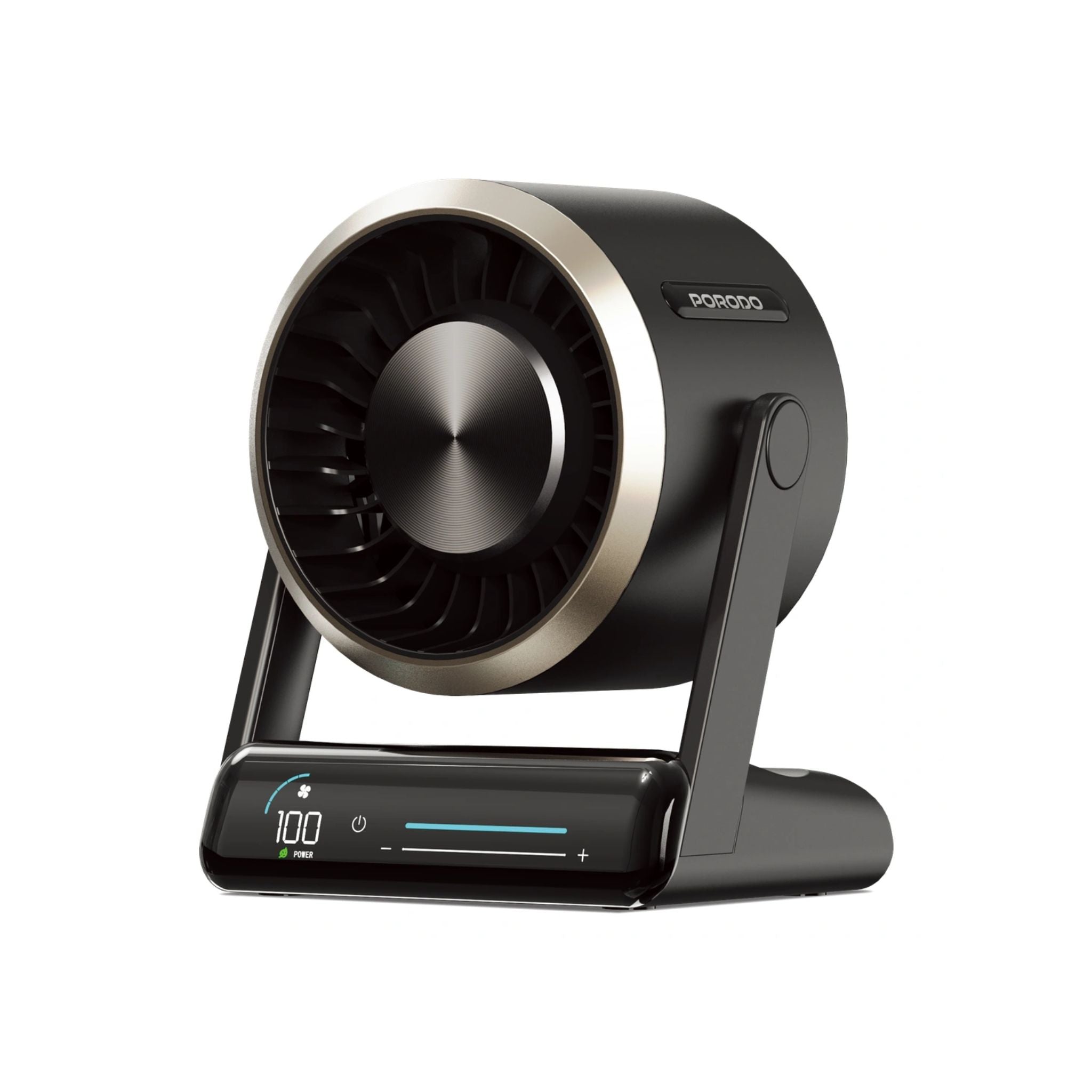 Porodo Lifestyle Chillo Core Desktop Fan with LED Display - Black