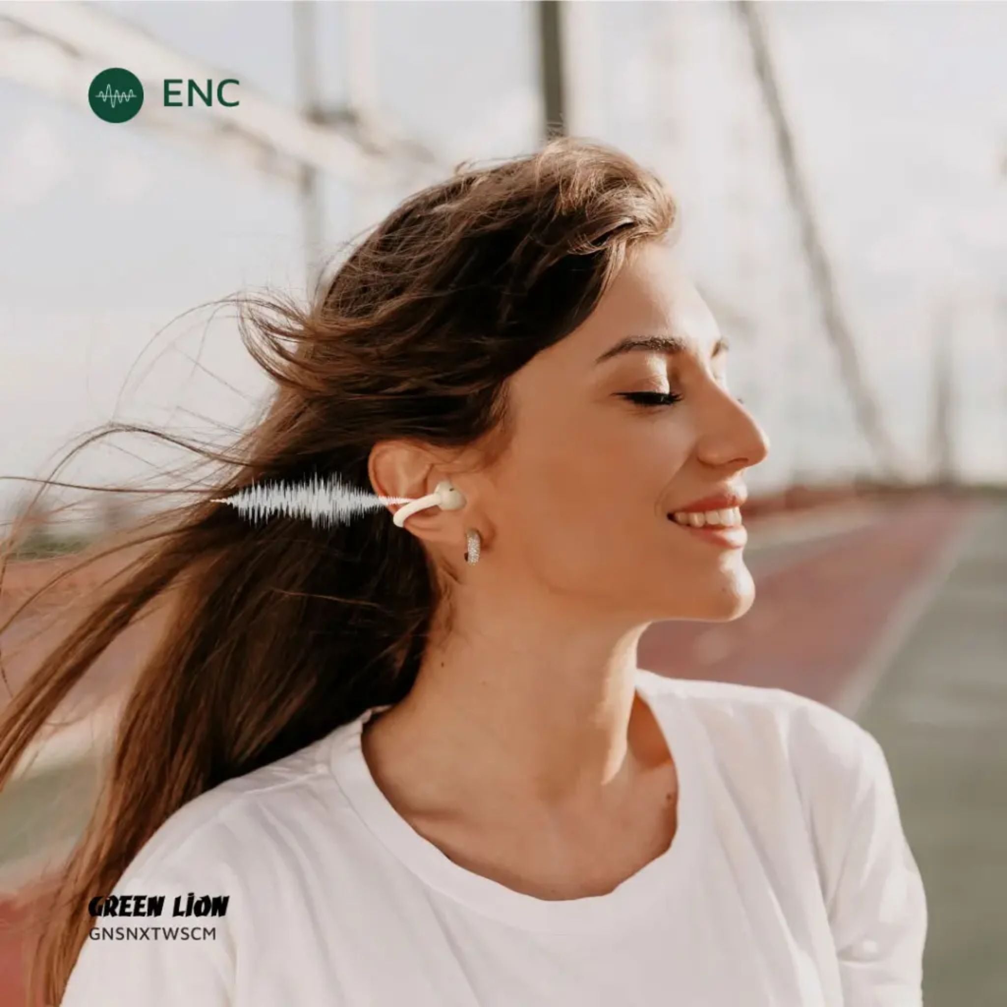 Green Lion Sonix Clip On Earbuds - Cream