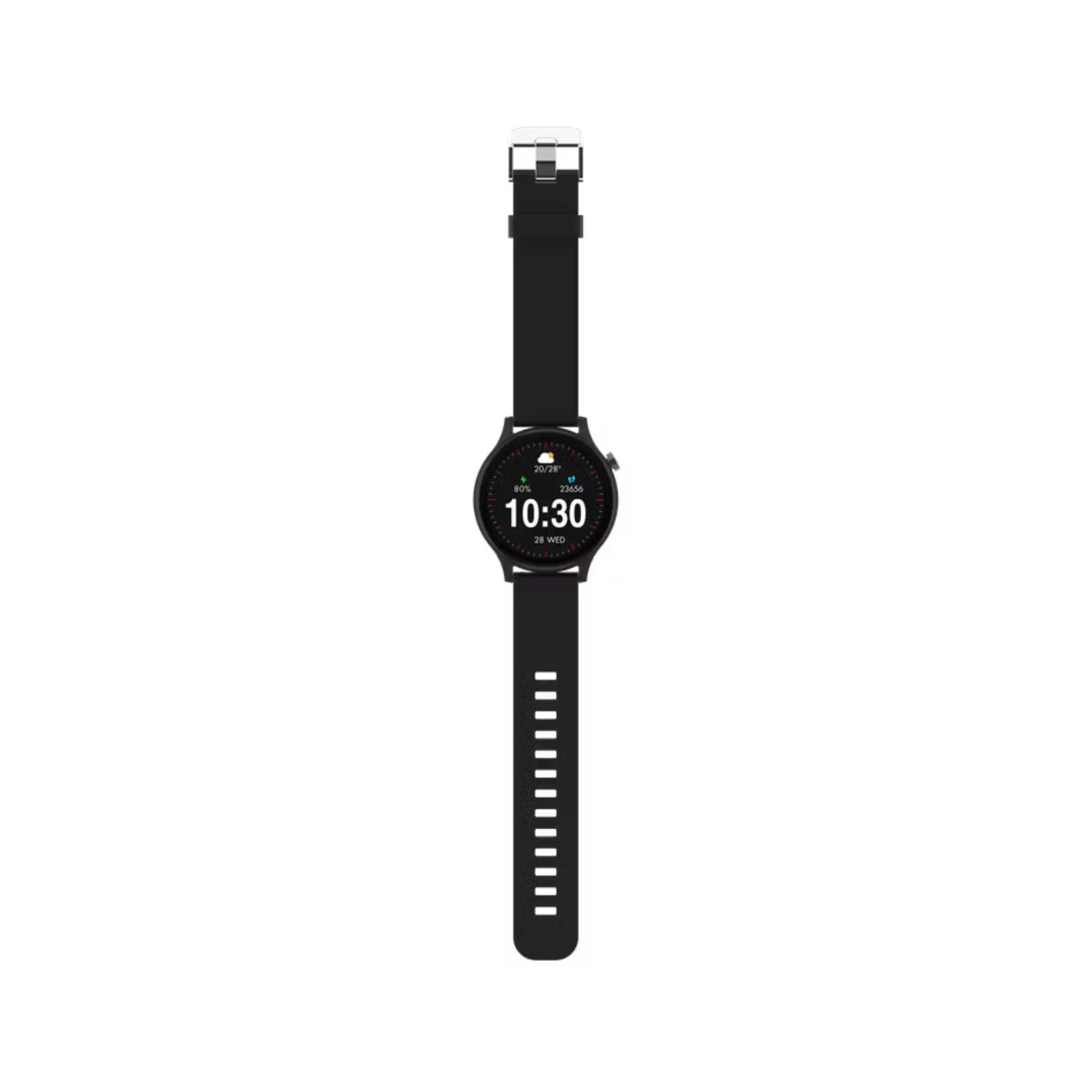 Porodo Essential Pulse Smart Watch with 1.38" HD Display, 128 Sports Modes, Bluetooth 5.4, 210mAh Battery, Up to 4 Days Usage, 12 Days Standby, 2.5H Charging Time, Heart Rate Monitor, Weather Forecast, iOS 12+ & Android 8.0+ Compatible – Black