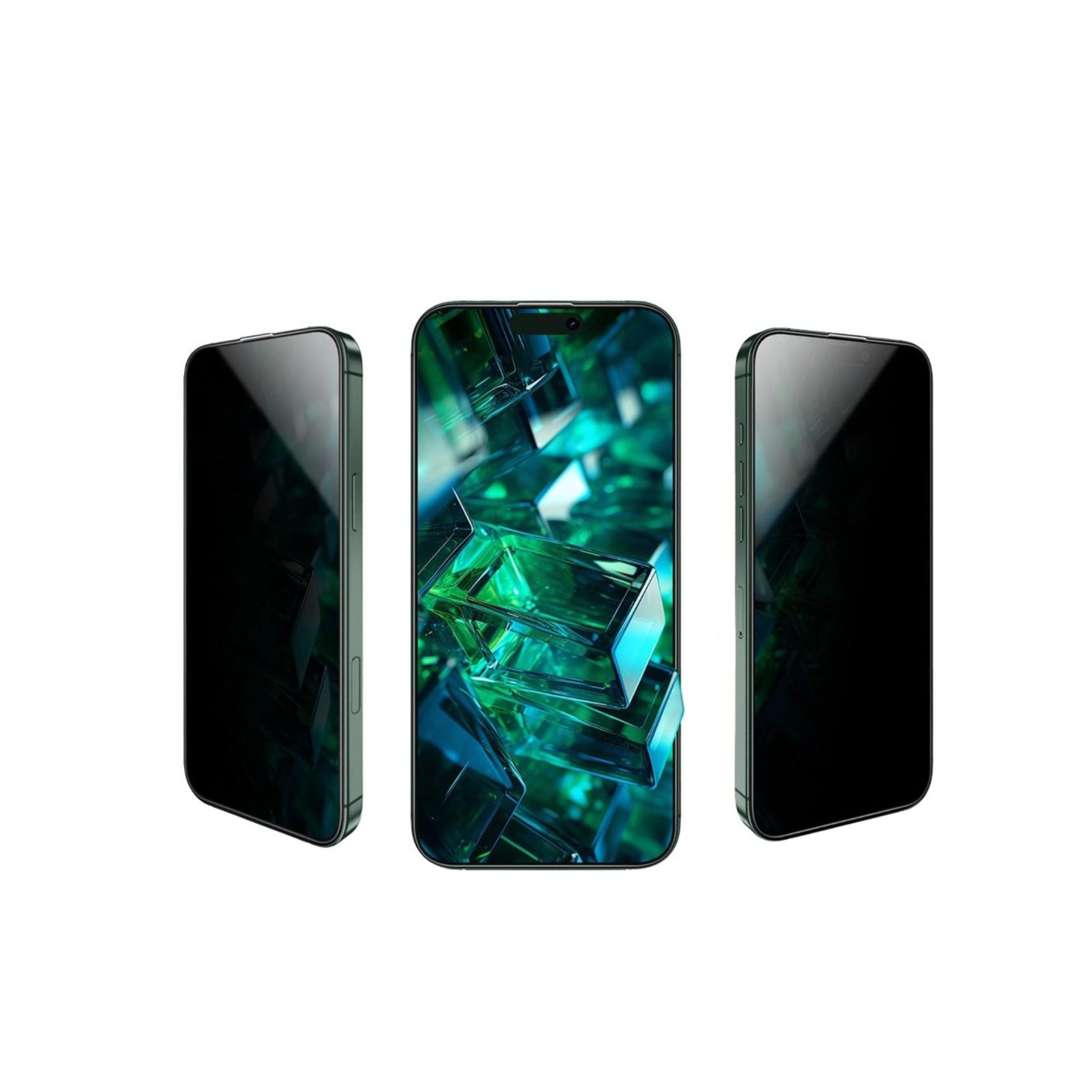 Green Lion 9H Steve Privacy Full Glass Screen Protector for iPhone 16 Pro, Anti-Scratch, Side View Blocking, Highly Responsive, Grease Resistance, Anti-Fingerprint - Black