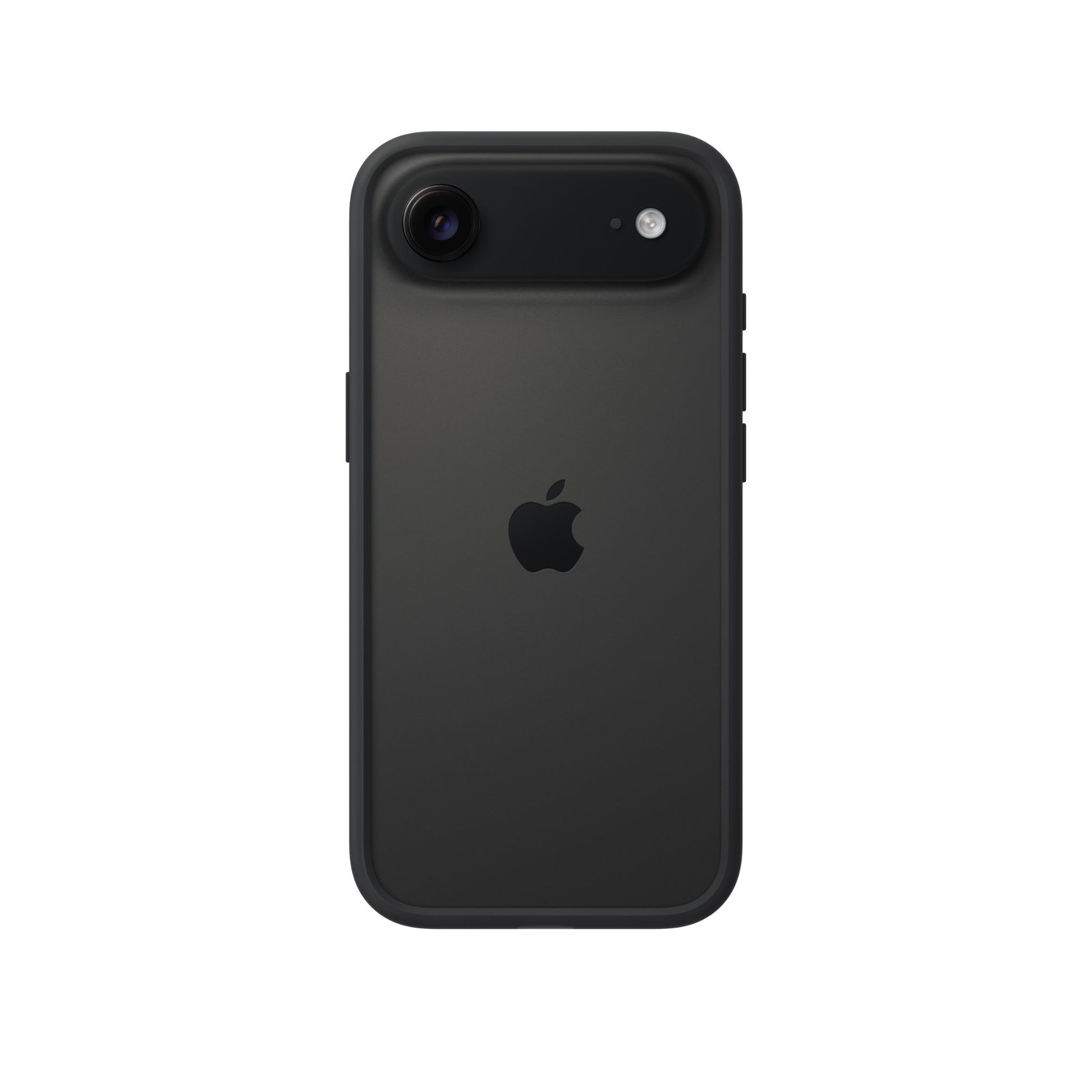 Black phone case with Apple logo on a white background