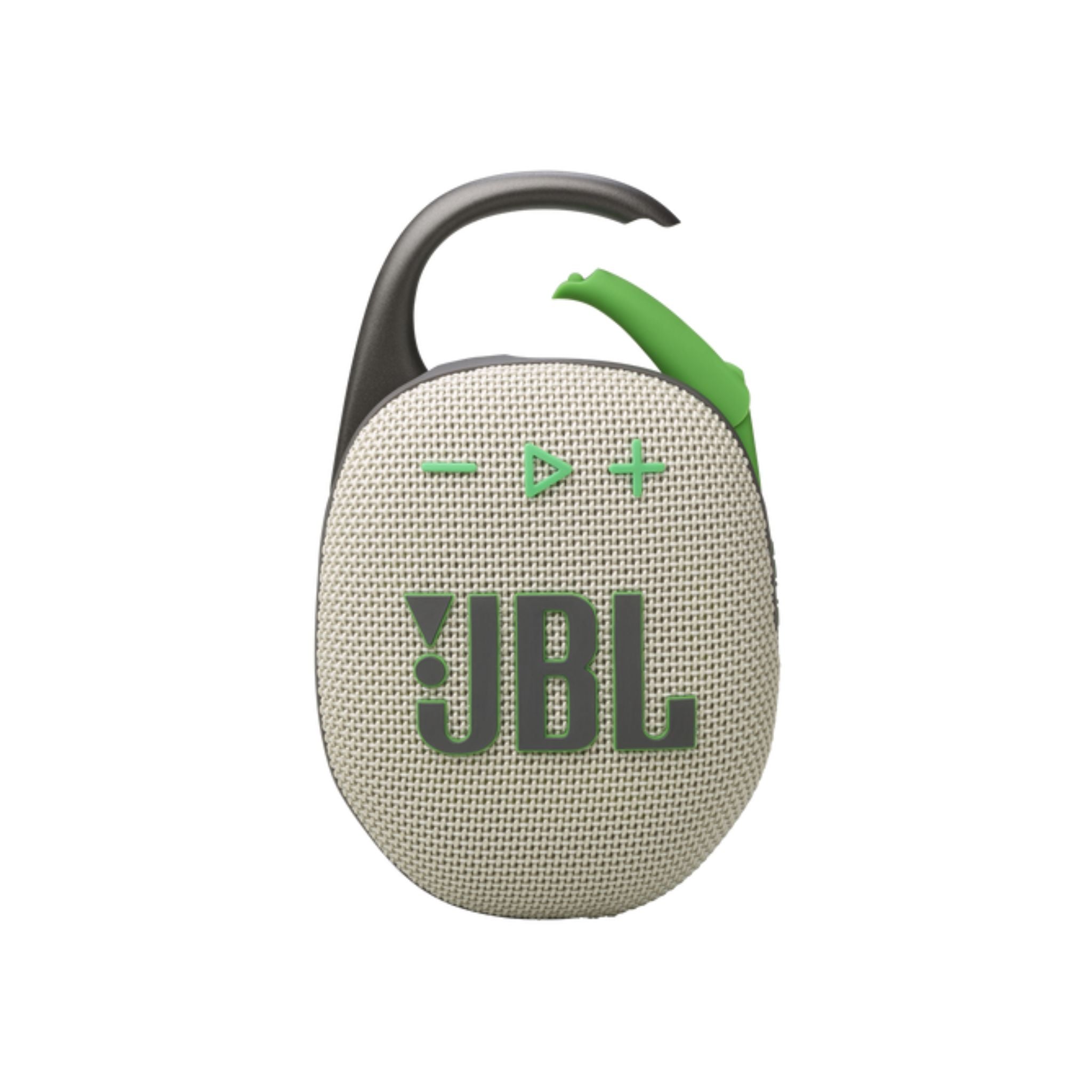 JBL Clip 5 - Ultra-Portable, Waterproof & Dustproof Bluetooth Speaker, Big Pro Sound with Punchy bass, Integrated Carabiner, Up to 12 Hours of Play, Made in Part with Recycled Materials - Sand