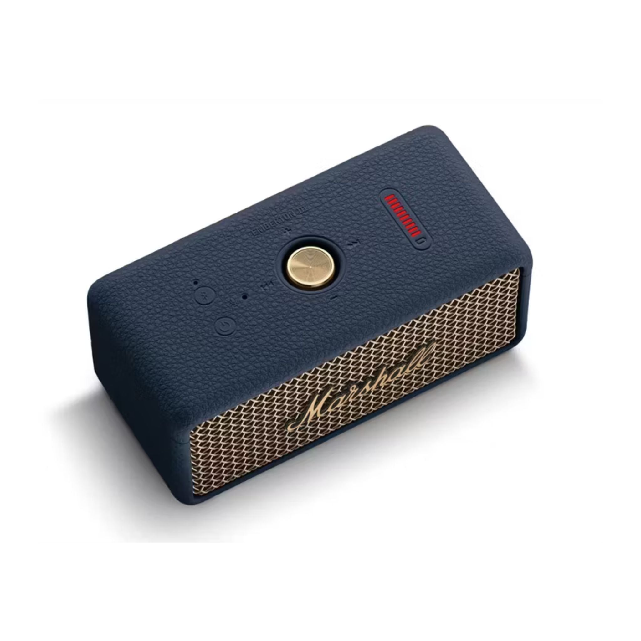 Marshall Emberton III Compact Portable Wireless Speaker with More than 32 Hours of Playtime, IP67 Water Resistance Level, Bluetooth Version 5.3, Built-in Microphone - Midnight Blue