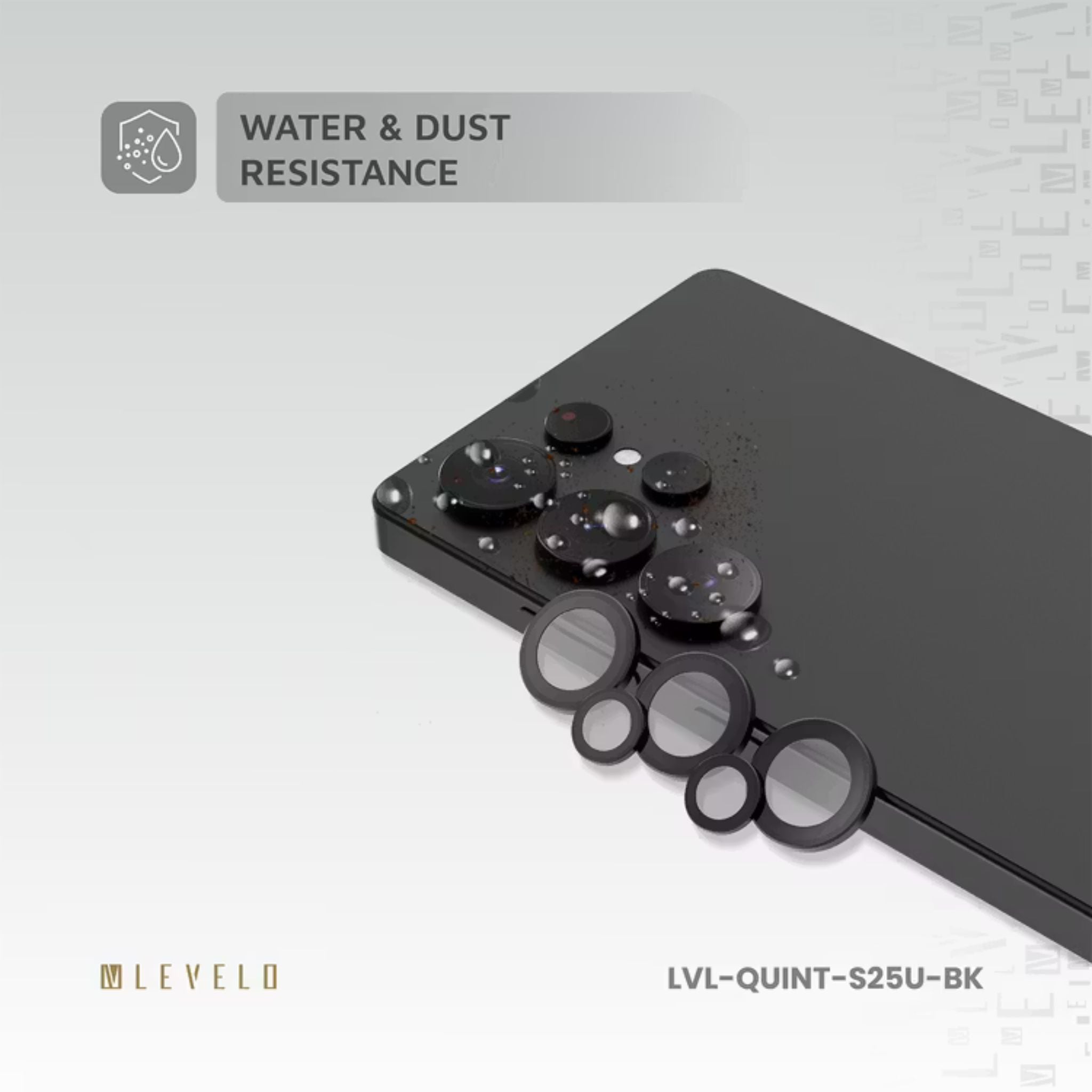 Levelo Lucent Quint AR Camera Lens for Samsung S25 Ultra, 9H Hardness, Anti-Fingerprint, Double Sided Anti Reflection, Water & Dust Resistance, Double Layer Lens Glass - Natural Titanium