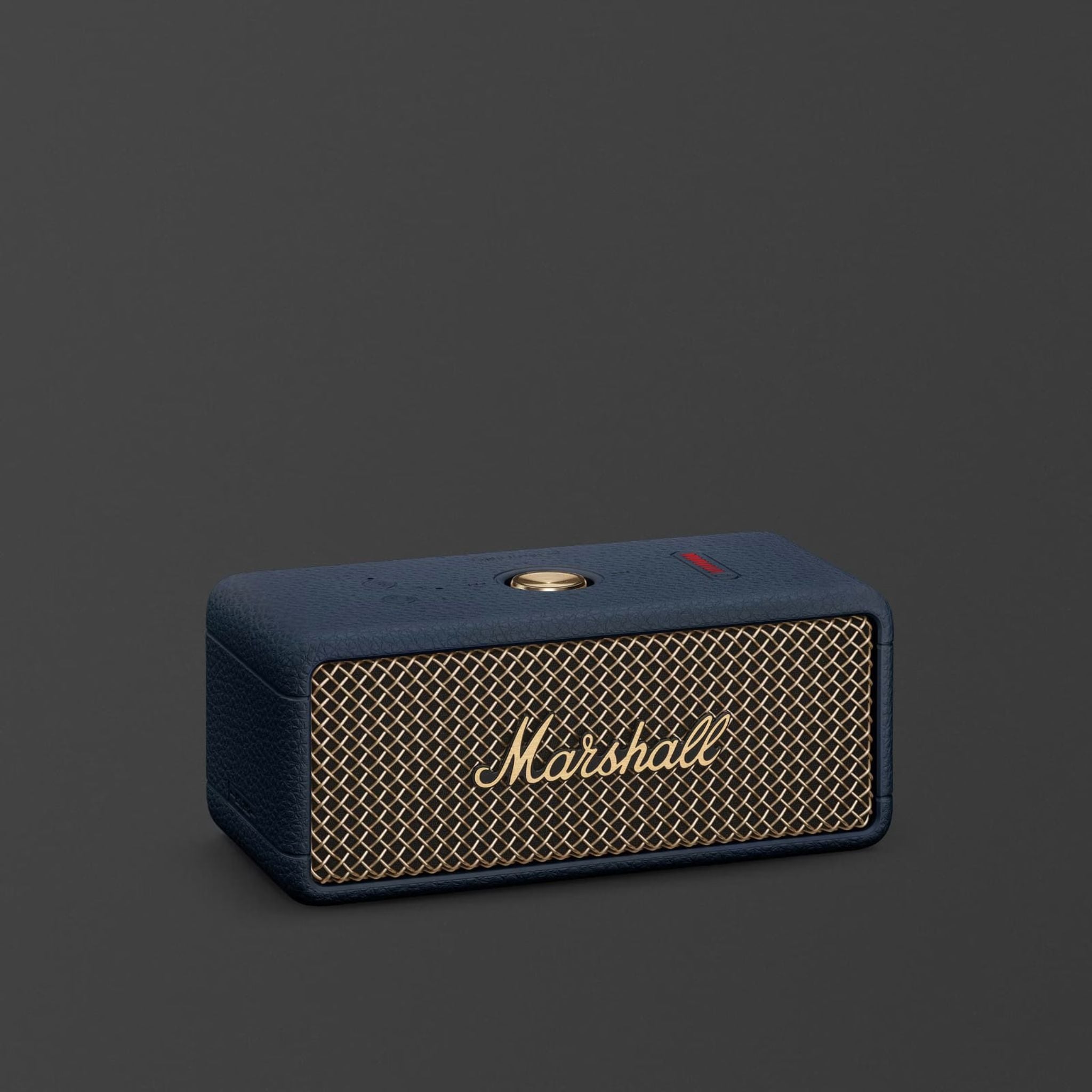 Marshall Emberton III Compact Portable Wireless Speaker with More than 32 Hours of Playtime, IP67 Water Resistance Level, Bluetooth Version 5.3, Built-in Microphone - Midnight Blue