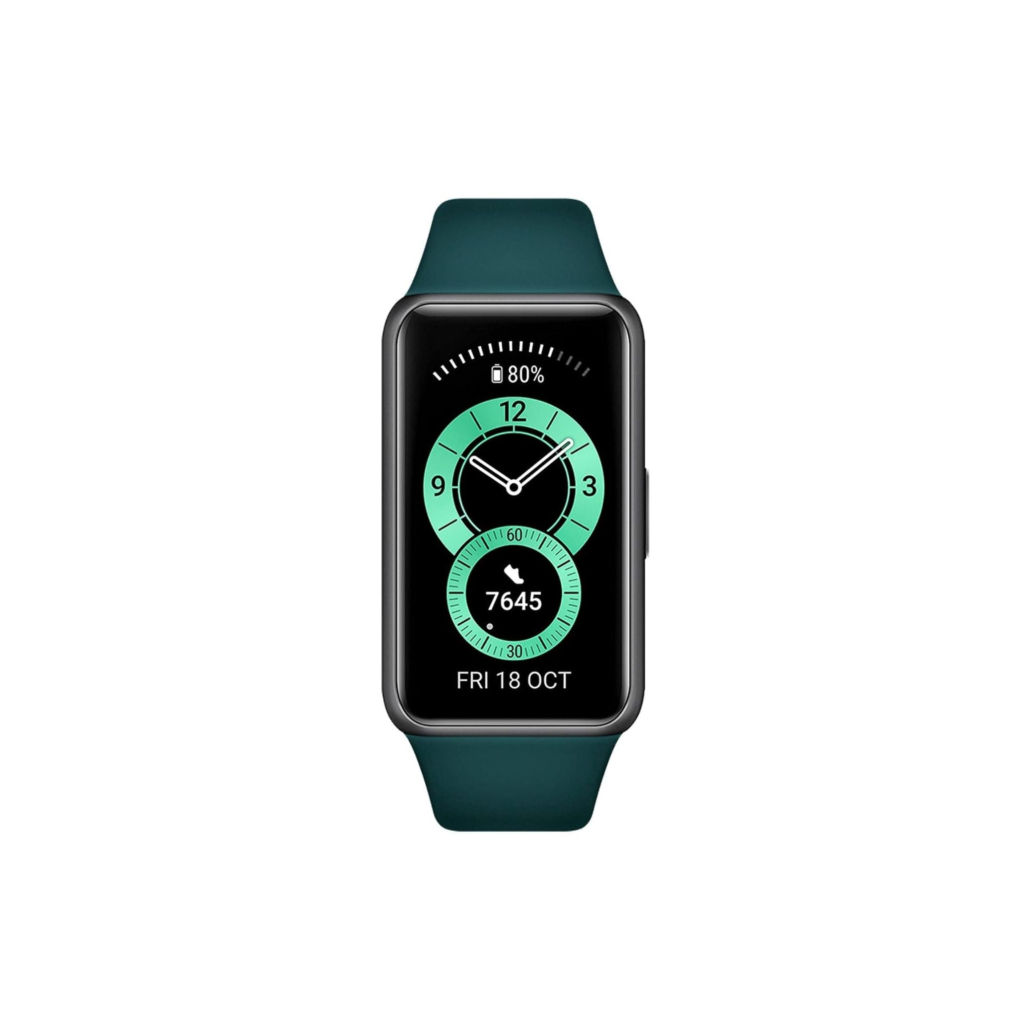Huawei Band 6, All-Day Spo2 Monitoring, 1.47" Fullview Display, 2-Week Battery Life, Fast Charging, Heart Rate Monitoring, Sleep Tracking, 96 Workout Modes, Message Reminder - Forest Green