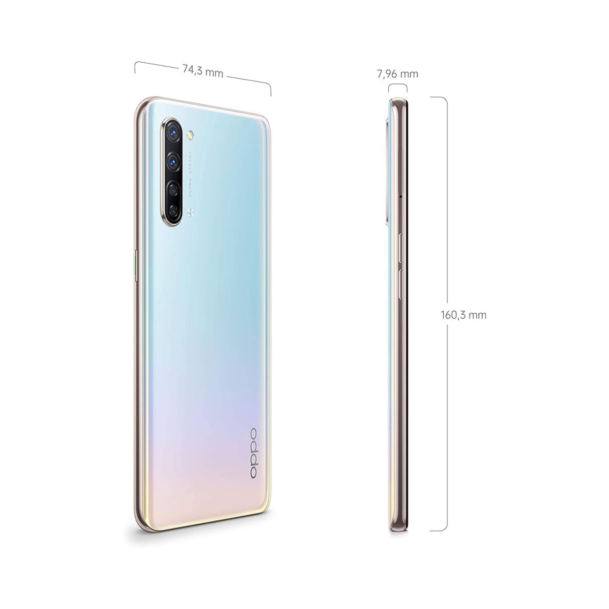 OPPO Find X2 Lite (5G) Single-SIM (128GB ROM+8GB RAM) Factory Unlocked Smartphone - International Version- Pearl White