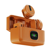 Green Lion GLM-Wireless Mic Lit with Type-C & Lightning Cable & 3.5mm Camera Aux - Orange