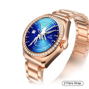 Telzeal Germany LOLA 1 Ladies Smart Watch Round Shape AMOLED Display and Wireless Charger- Gold