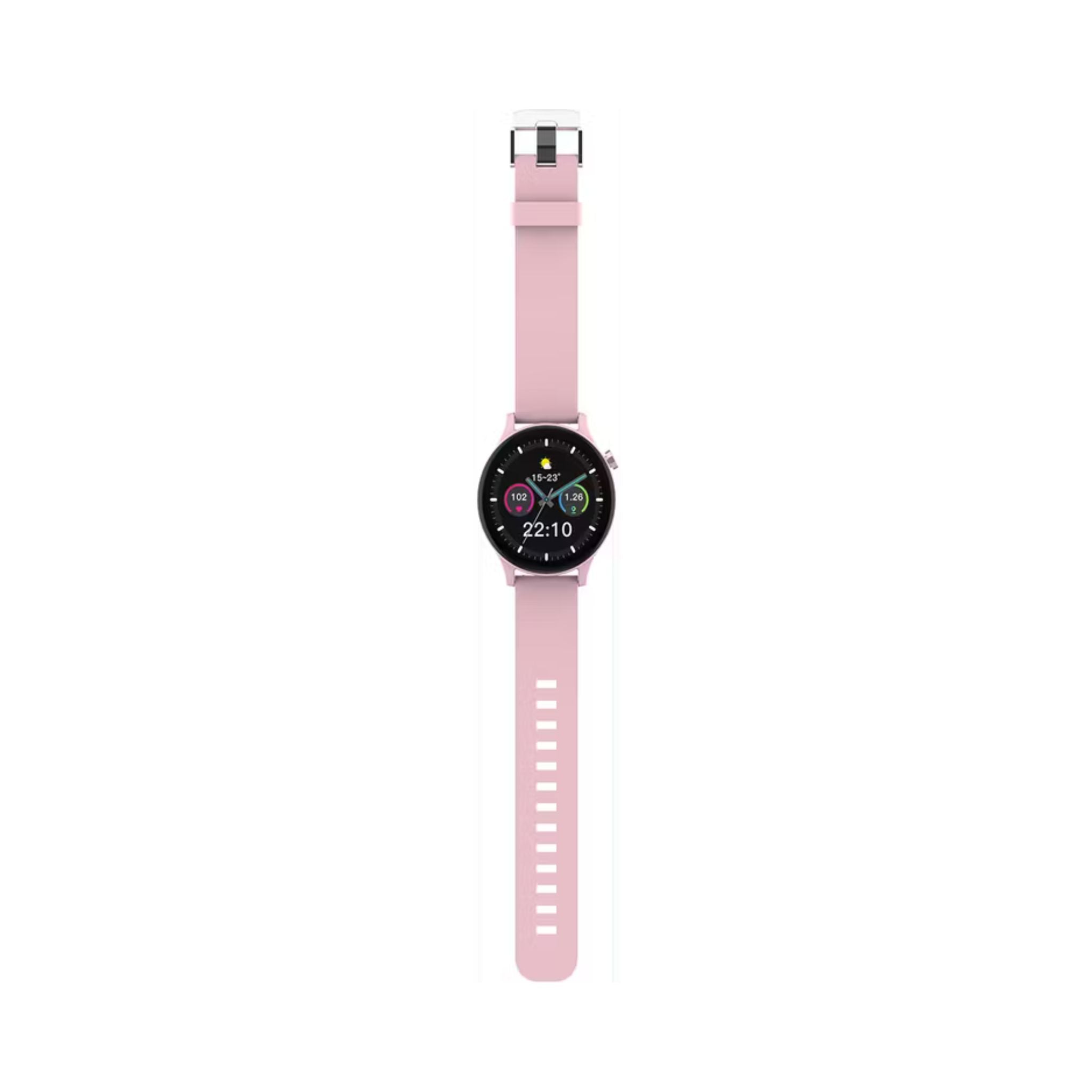 Porodo Essential Pulse Smart Watch with 1.38" HD Display, 128 Sports Modes, Bluetooth 5.4, 210mAh Battery, Up to 4 Days Usage, 12 Days Standby, 2.5H Charging Time, Heart Rate Monitor, Weather Forecast, iOS 12+ & Android 8.0+ Compatible – Pink