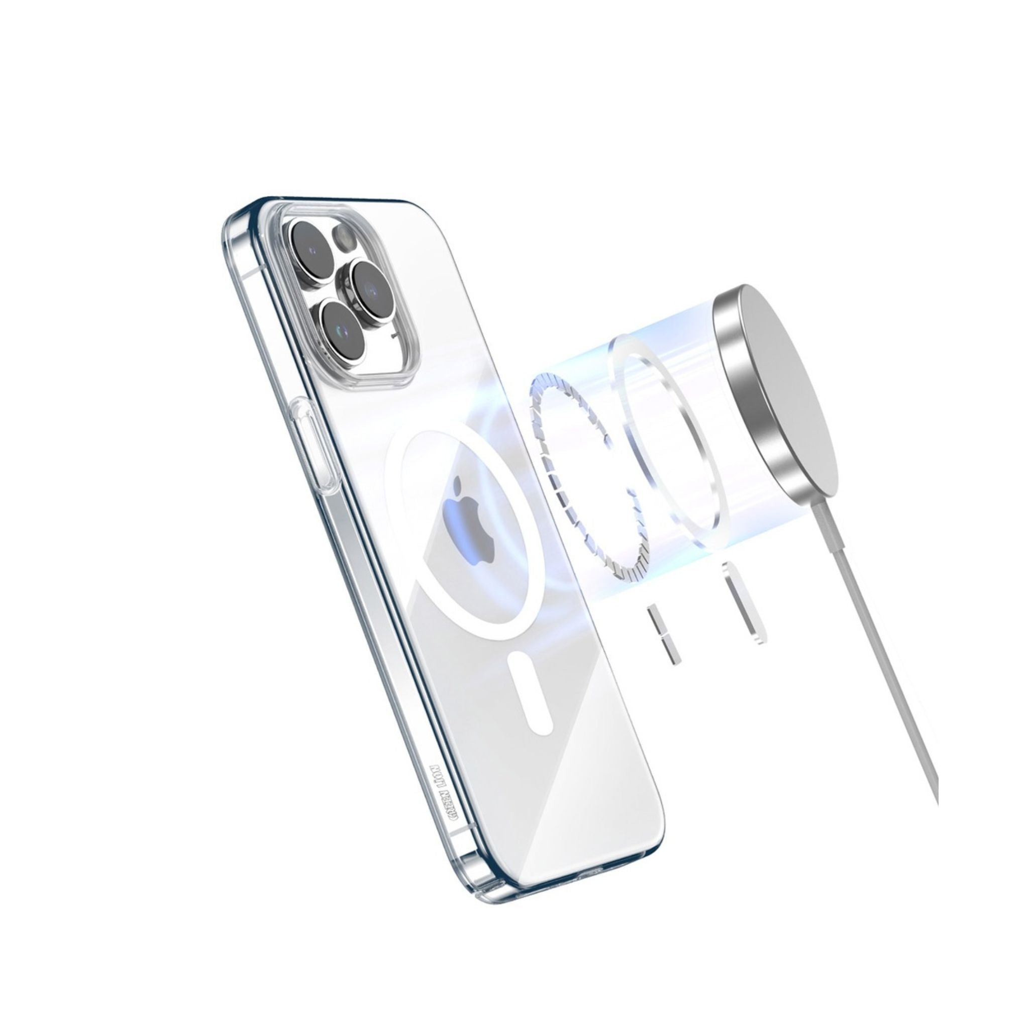 Green Lion MagSafe Delgado Case for iPhone 15 Pro, Camera Protection, Anti-Scratch, Anti-Fingerprint, Ultra Drop Protection, Ultra HD Clarity - Clear