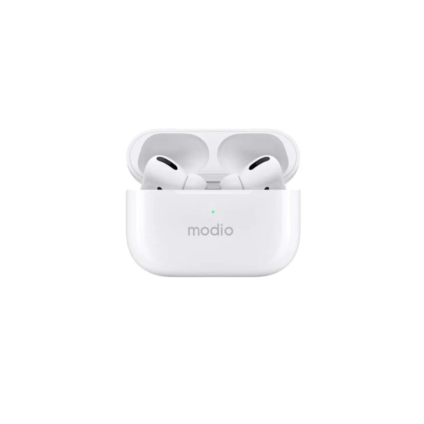 Modio D3 Deep Bass Wireless Earbuds with Crystall Clear Calls|Noise Cancelling| Wireless V5.3|250mAh Case Battery _White