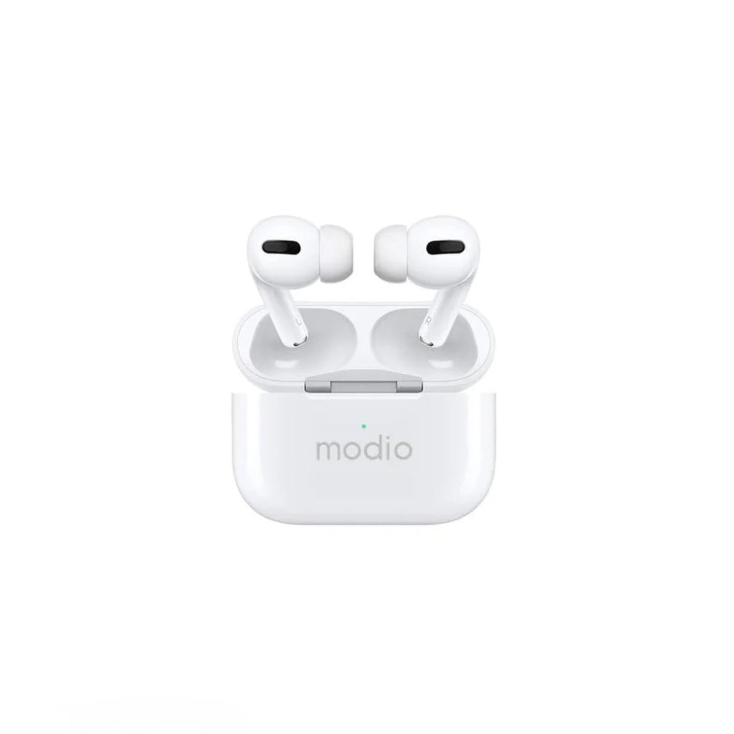 Modio D3 Deep Bass Wireless Earbuds with Crystall Clear Calls|Noise Cancelling| Wireless V5.3|250mAh Case Battery _White