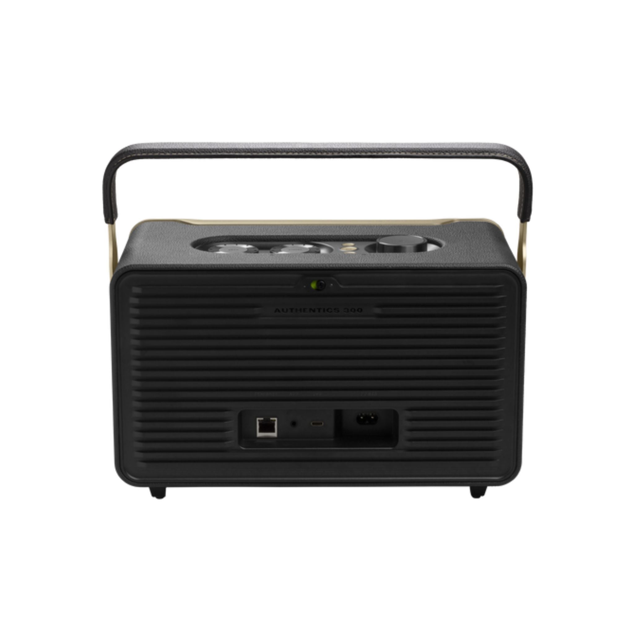 JBL Authentics 300 - Portable Retro-Style Smart Bluetooth Speaker with Powerful Sound, Wi-Fi, and Built-in Battery-Black