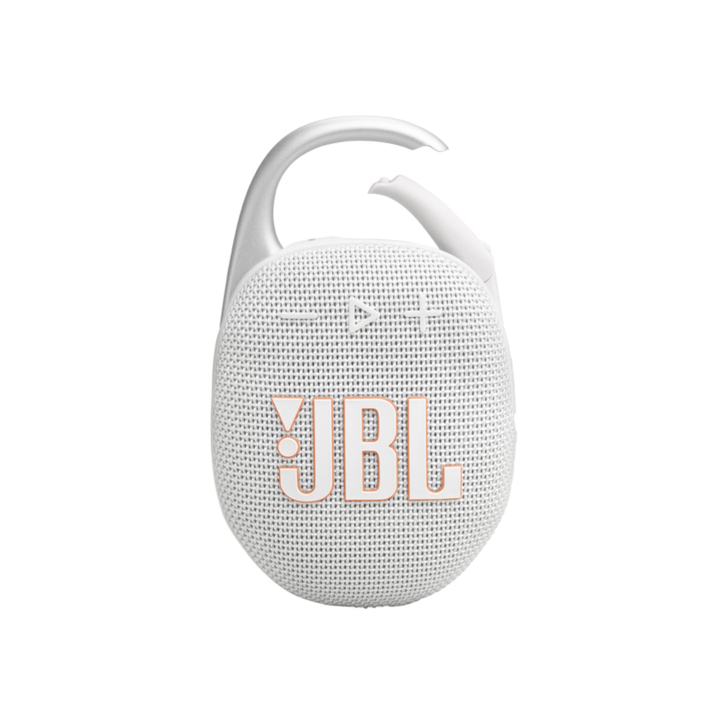 JBL Clip 5 Portable Wireless Speaker, Bluetooth 5.3, 3 Hours Charging Time, 15 Hours Battery Life, Splash Proof, Water Proof & Dust Proof, Rechargeable Battery - White