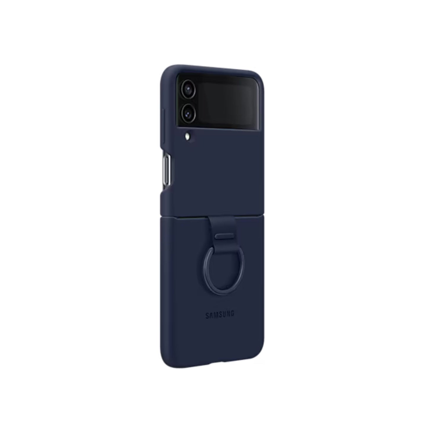 Samsung Galaxy Z Flip4 Silicone Cover With Ring_Navy Blue