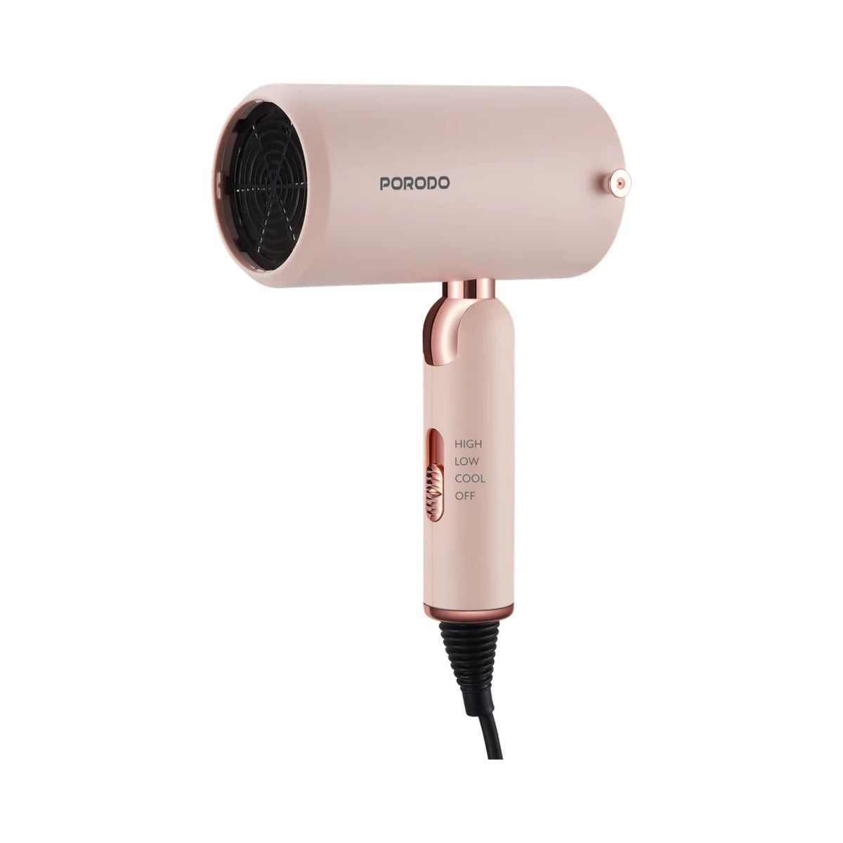 porodo 2-in-1 Hair & Garment Dryer 1800W, Foldable Design, 3 Temperature Settings, High-Speed Motor 10800-16000 RPM, Multi-Speed Airflow, UK 3-Pin Plug - Pink