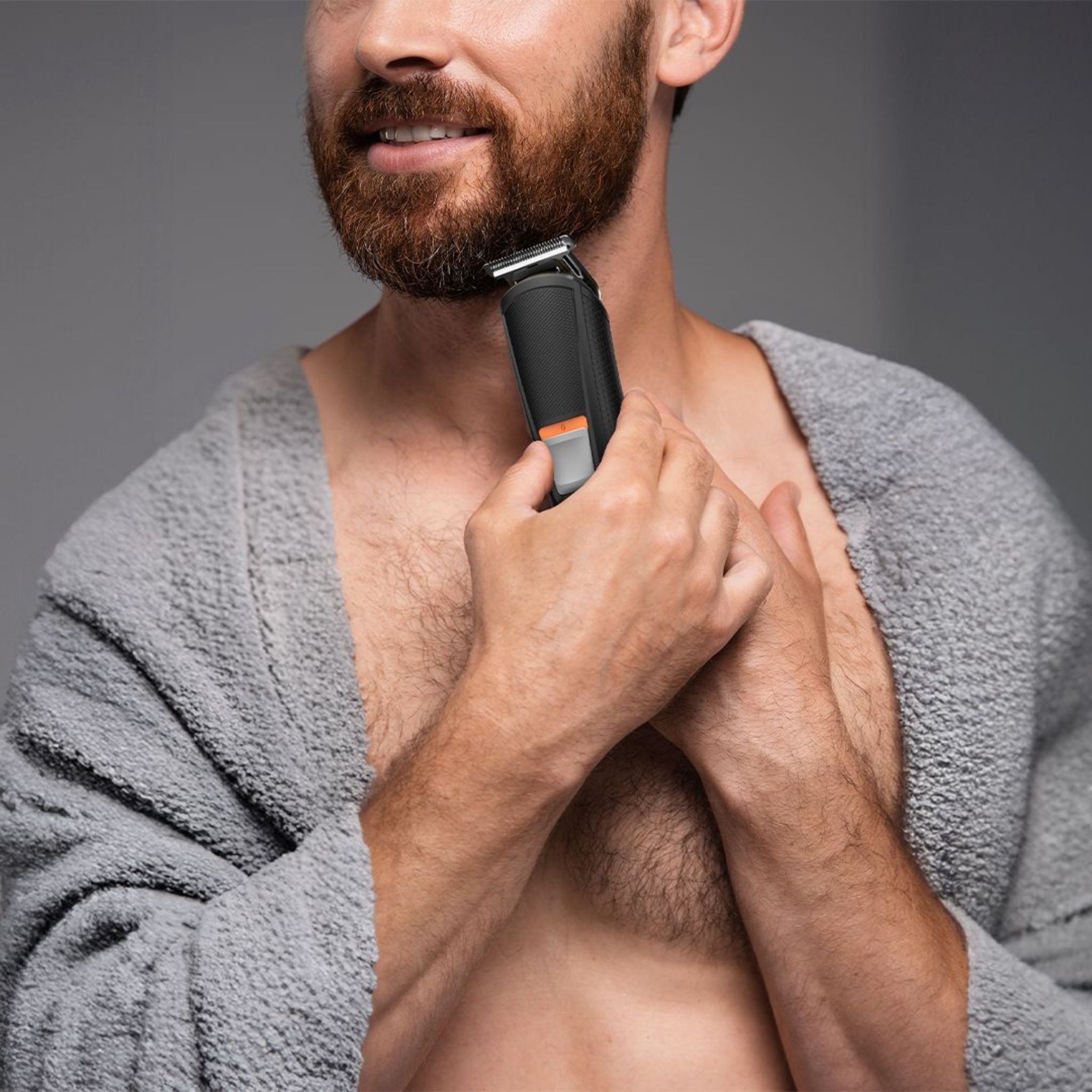 Green Lion Men's Grooming Set with Up to 90 Minutes Working Time, 6300RPM Motor Speed, 600mAh Battery Capacity, Stainless Steel Blade, LED Display - Black