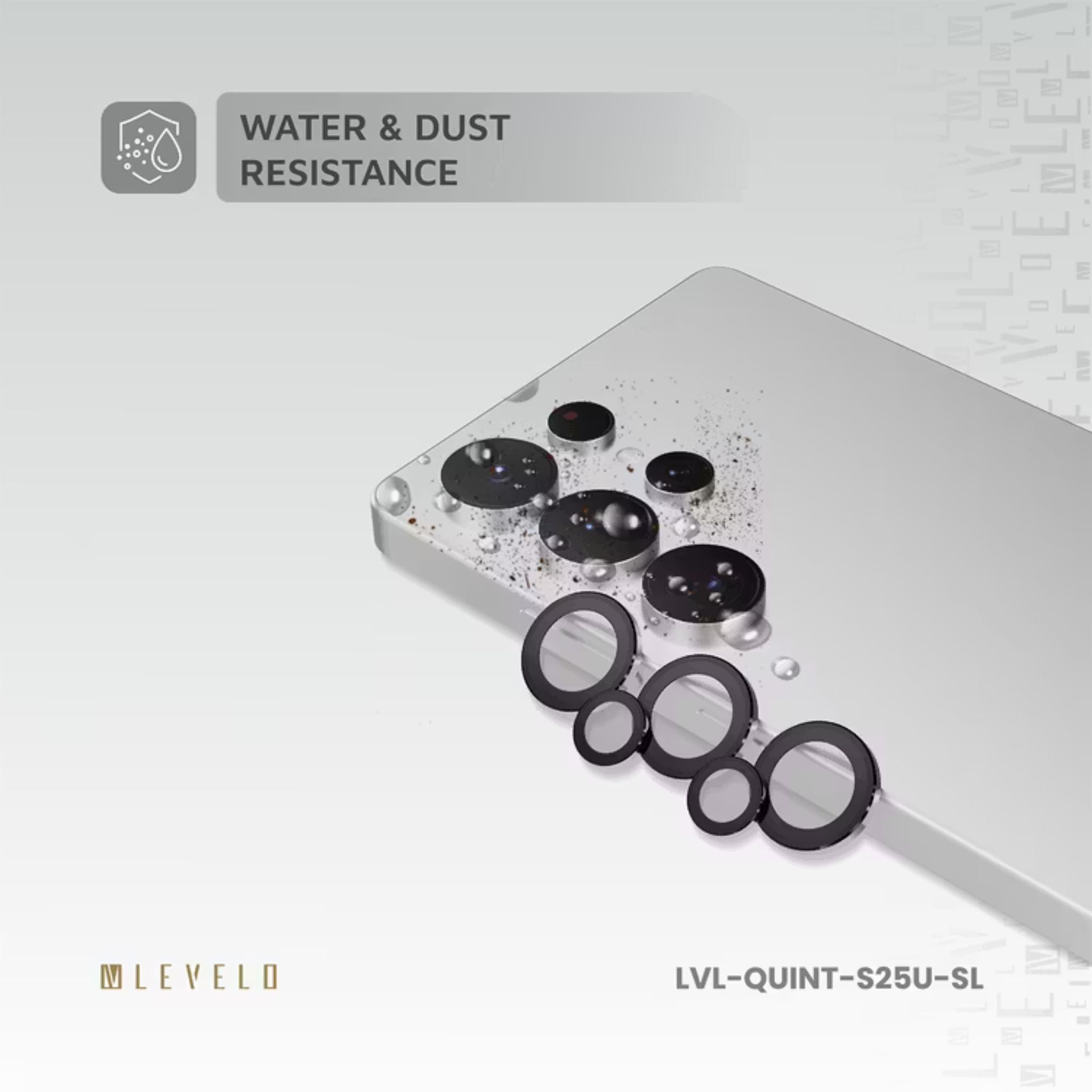 Levelo Lucent Quint AR Camera Lens for Samsung S25 Ultra, 9H Hardness, Anti-Fingerprint, Double Sided Anti Reflection, Water & Dust Resistance, Double Layer Lens Glass - Natural Titanium