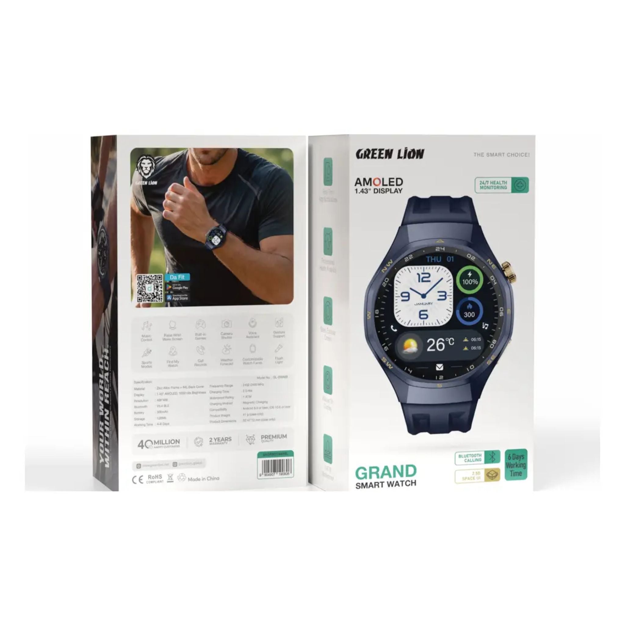 Green Lion Grand Smart Watch - Blue