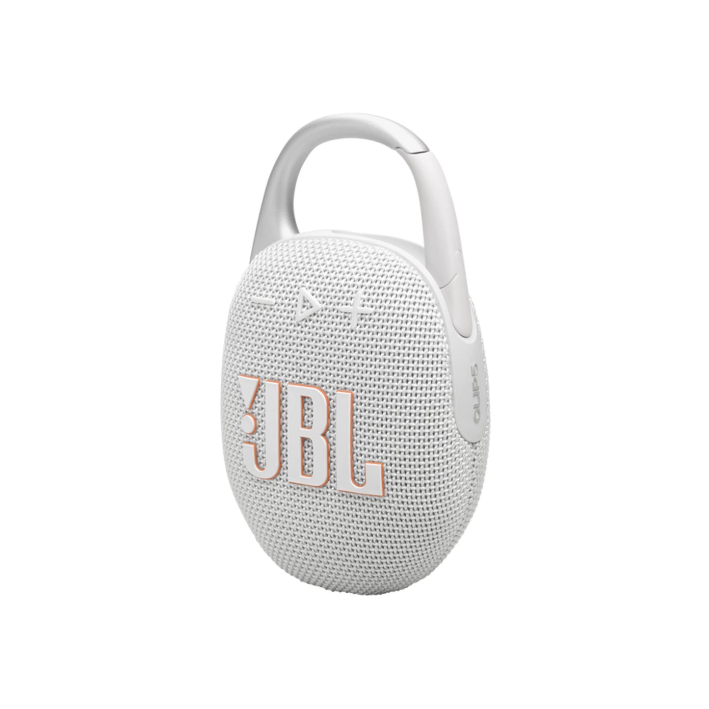 JBL Clip 5 Portable Wireless Speaker, Bluetooth 5.3, 3 Hours Charging Time, 15 Hours Battery Life, Splash Proof, Water Proof & Dust Proof, Rechargeable Battery - White