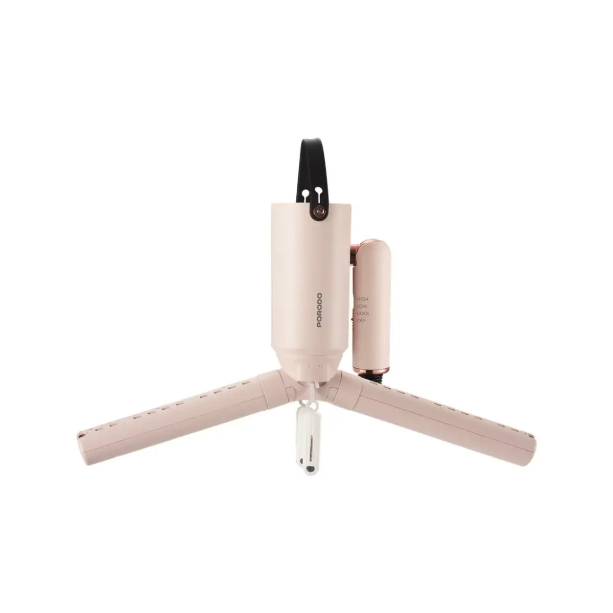 porodo 2-in-1 Hair & Garment Dryer 1800W, Foldable Design, 3 Temperature Settings, High-Speed Motor 10800-16000 RPM, Multi-Speed Airflow, UK 3-Pin Plug - Pink