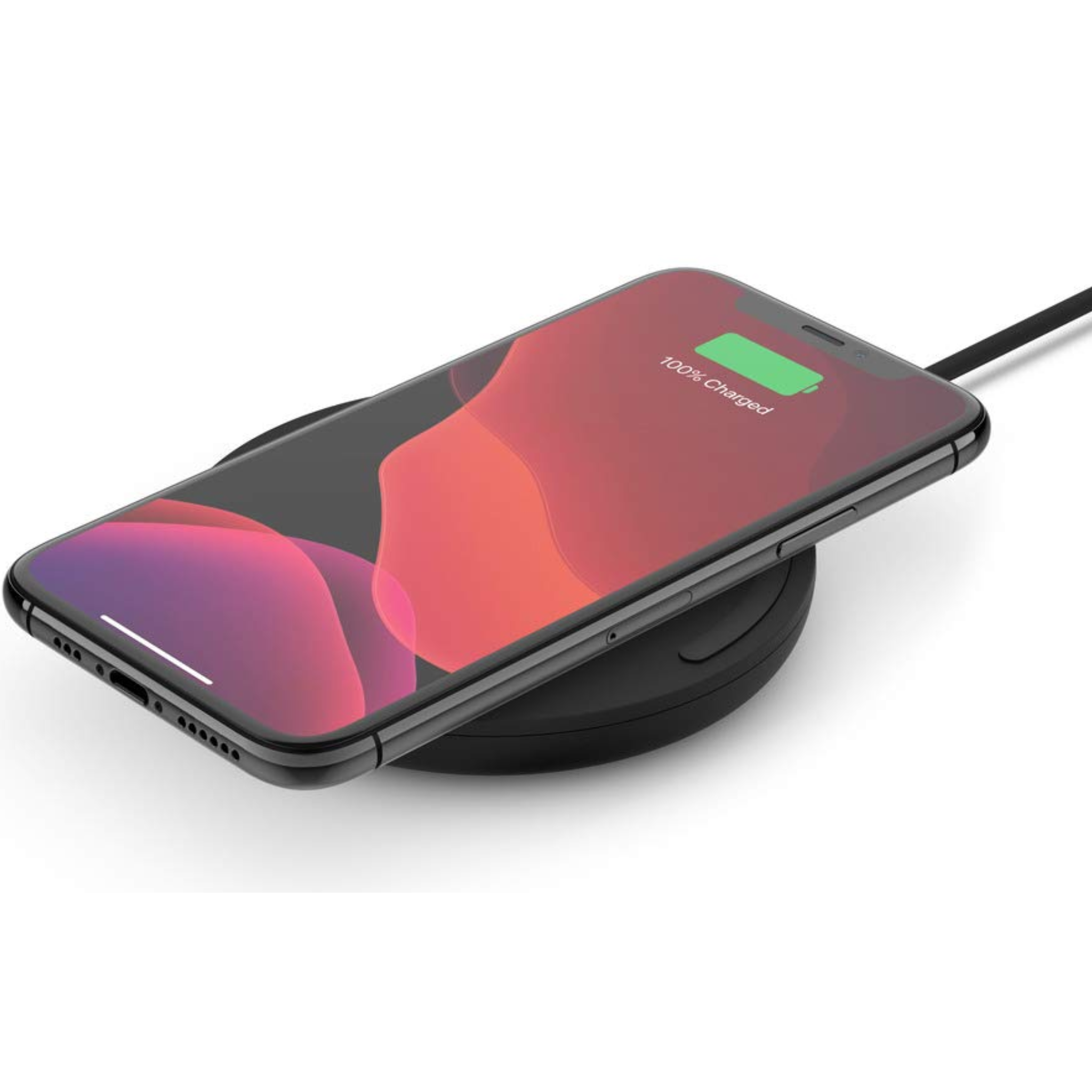 Belkin 15W Fast Wireless Charging Pad, Case Compatible for iPhone 14/14 Plus, 14 Pro, Pro max, iPhone 13 & 12 Series Phones, Galaxy, Pixel and Other Qi Enabled Devices (Adapter Not Included)-Black