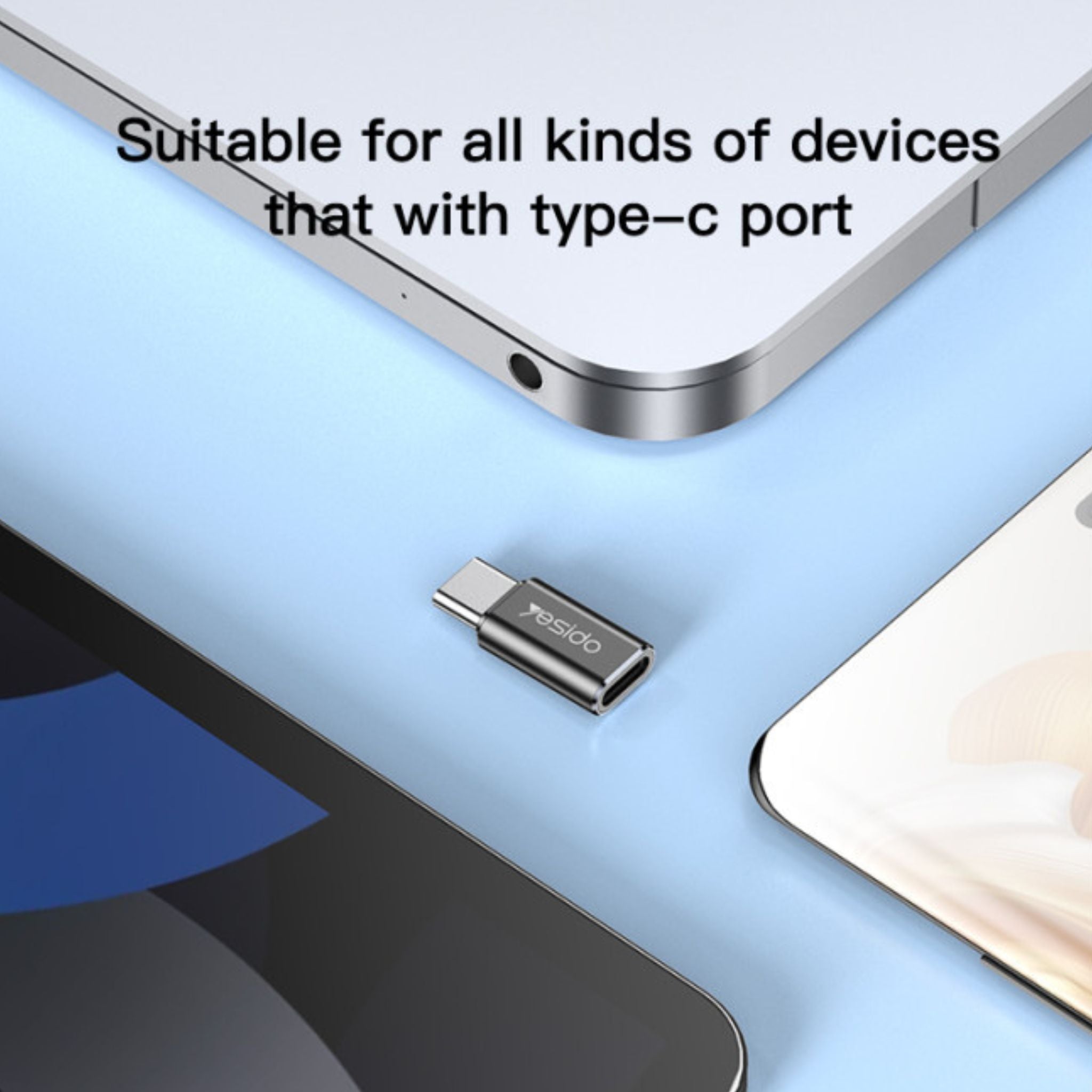 Yesido GS22 Aluminum Alloy Fast Data Transfer Type-C to Lightning OTG Adapter For iPhone iOS