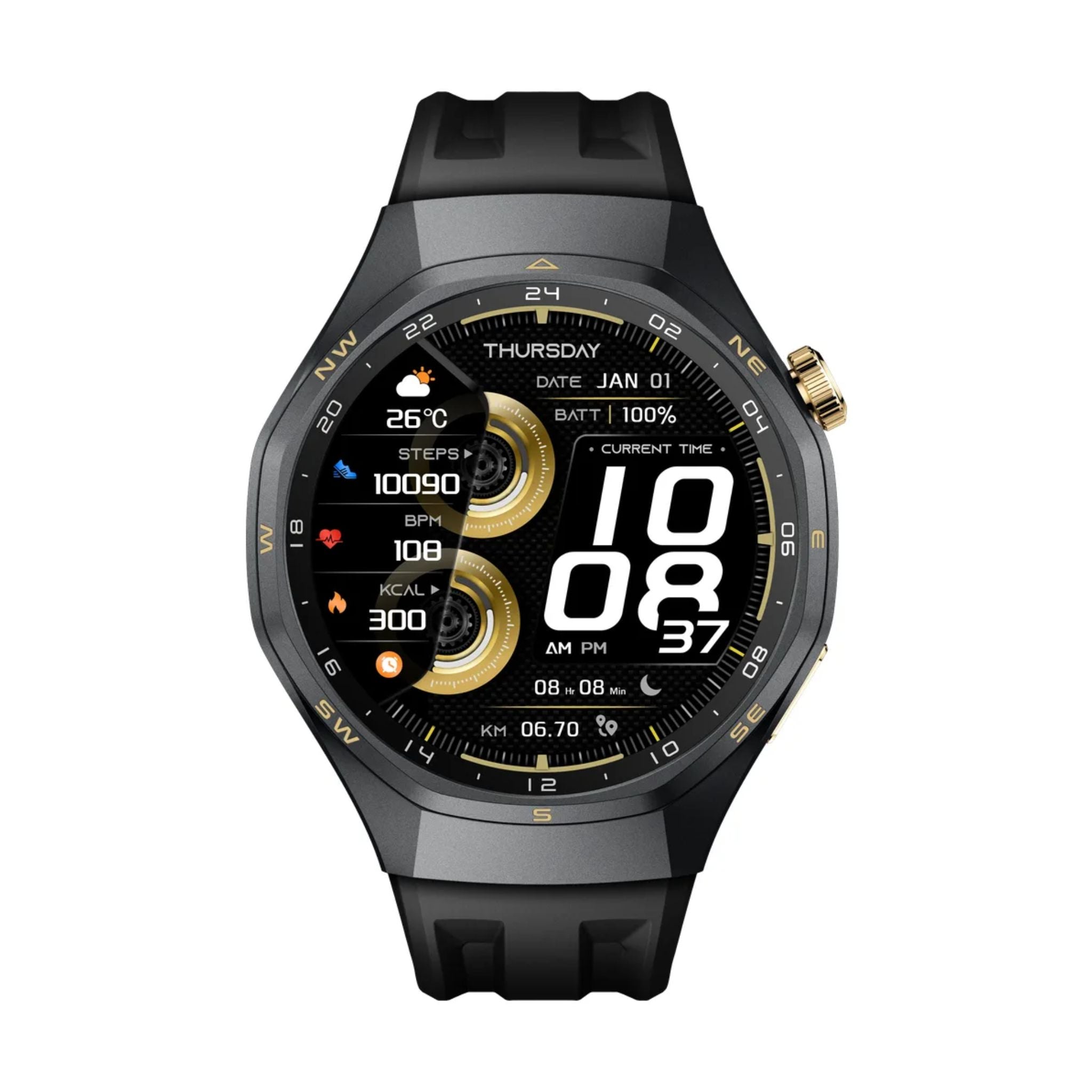 Green Lion Grand Smart Watch - Black