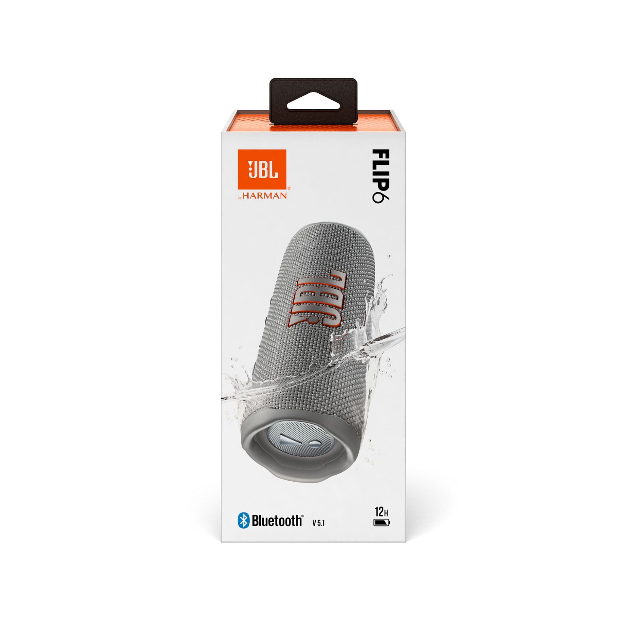 JBL Flip 6 Portable IP67 Waterproof Speaker with Bold JBL Original Pro Sound, 2-Way Speaker, Powerful Sound and Deep Bass, 12 Hours Battery, Safe USB-C Charging Protection - Grey