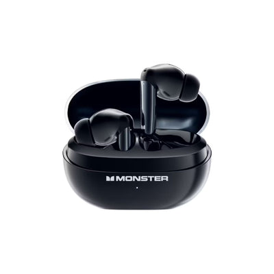 Monster Airmars GT12 Wireless Earphones, 380mAh Battery Capacity, 10m Transmission Distance, Type-C Charging Port, Bluetooth Version 5.1 - Black