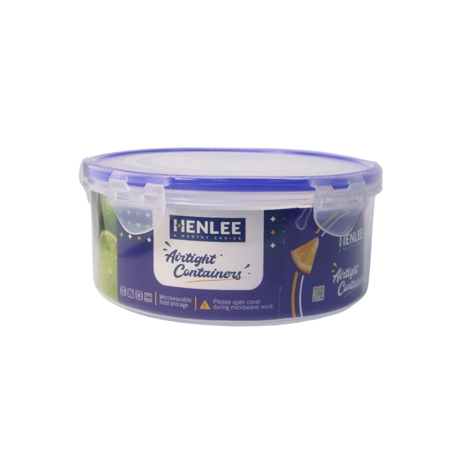 Henlee Container  3 PC SET ROUND 300+700+1200ml  Food Storage Round Containers, Smart Lock Lid Airtight