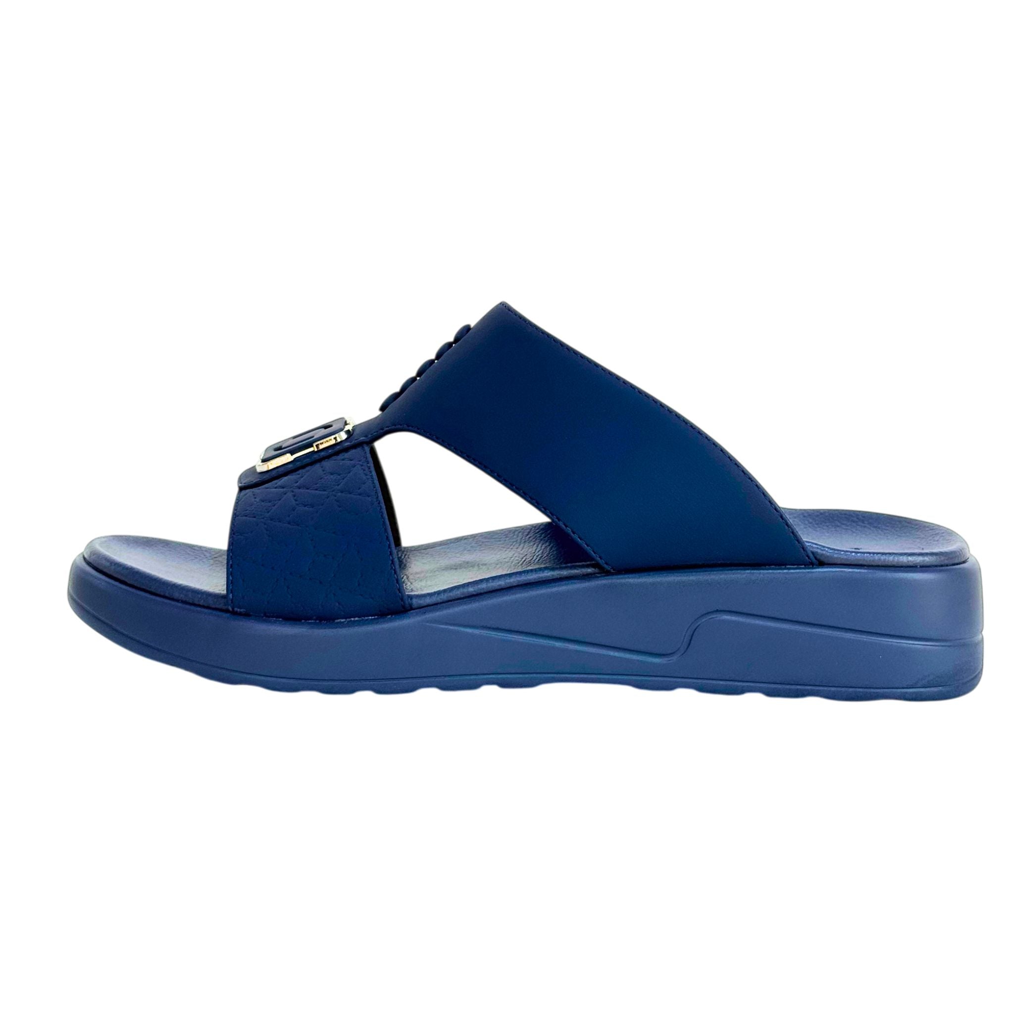 Blue sandal on a white background